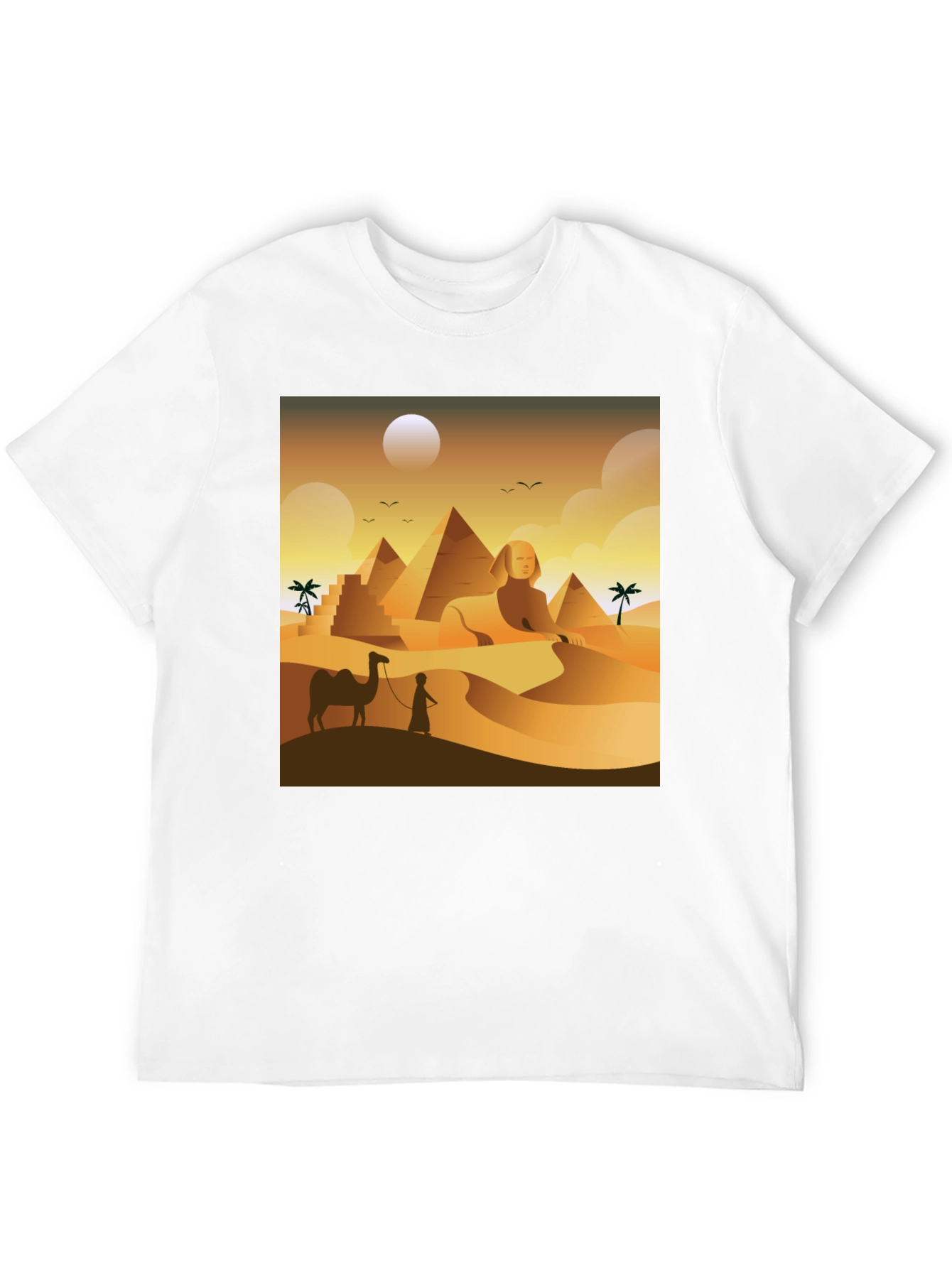 Egyptian Desert T-Shirt: Sphinx & Pyramids
