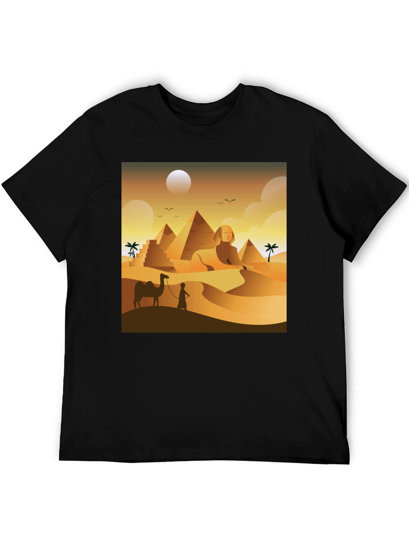 Egyptian Desert T-Shirt: Sphinx & Pyramids
