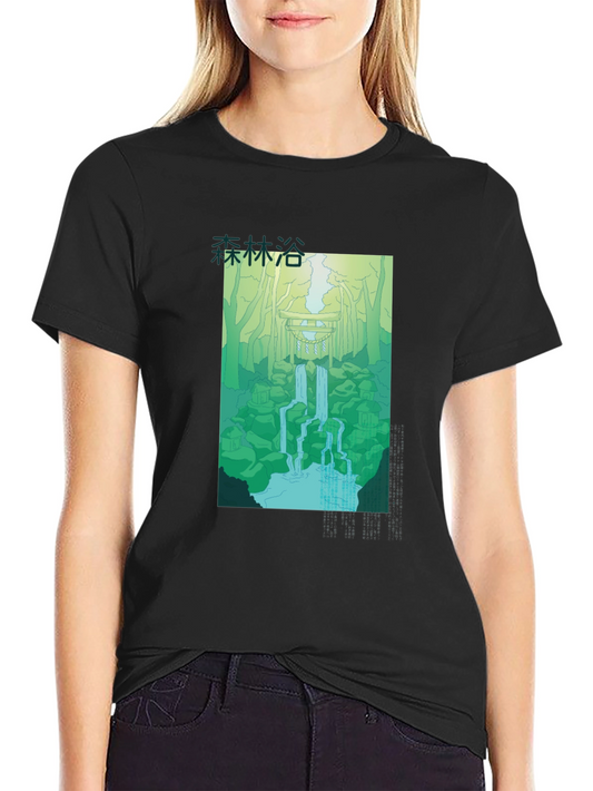 Nature Waterfall Graphic T-Shirt - Relaxed Fit