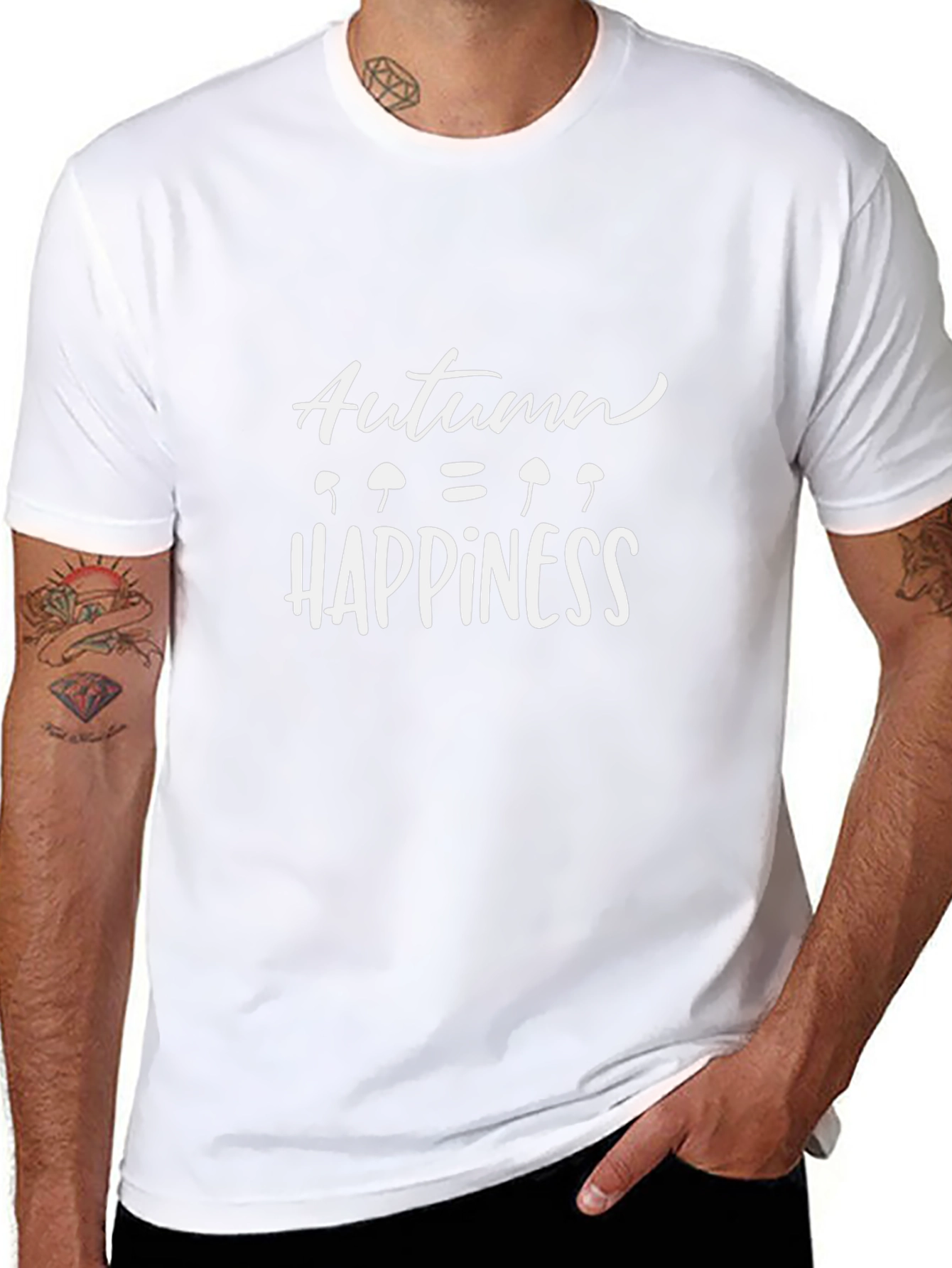 Autumn Happiness Graphic Tee - Soft Cotton Blend Shirt