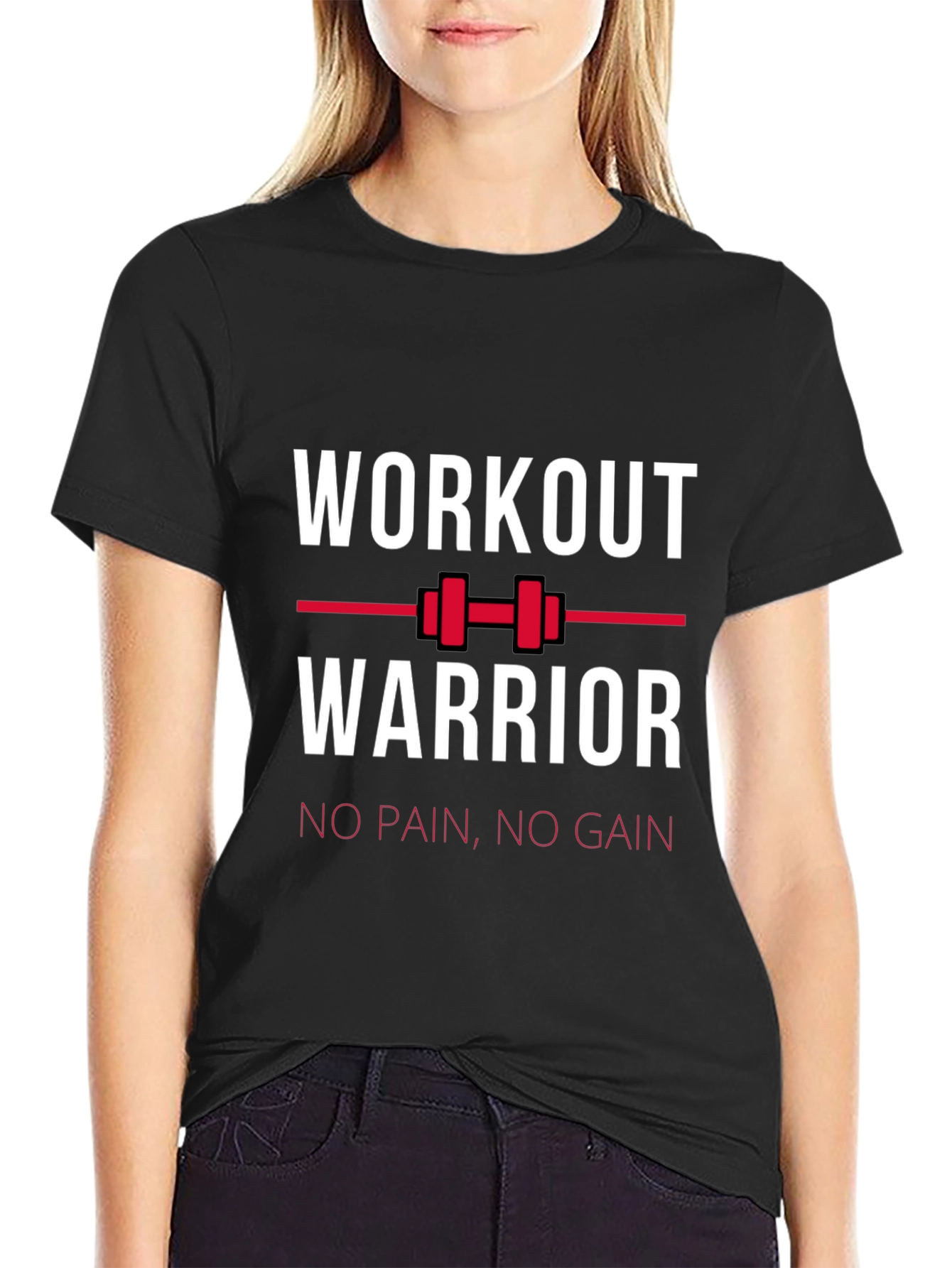Workout Warrior Graphic Tee - Black