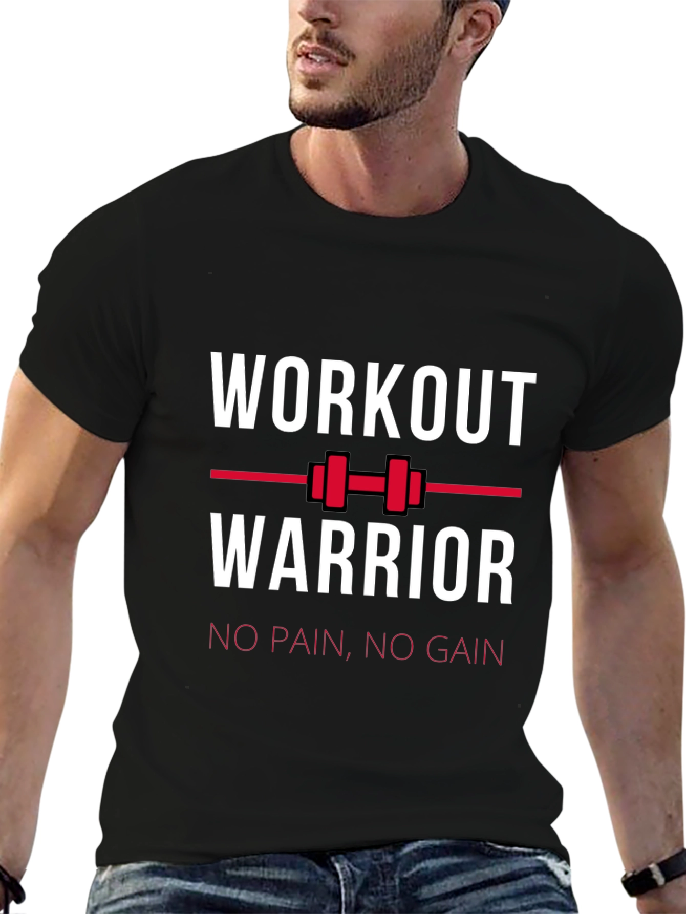 Workout Warrior Graphic Tee - Black
