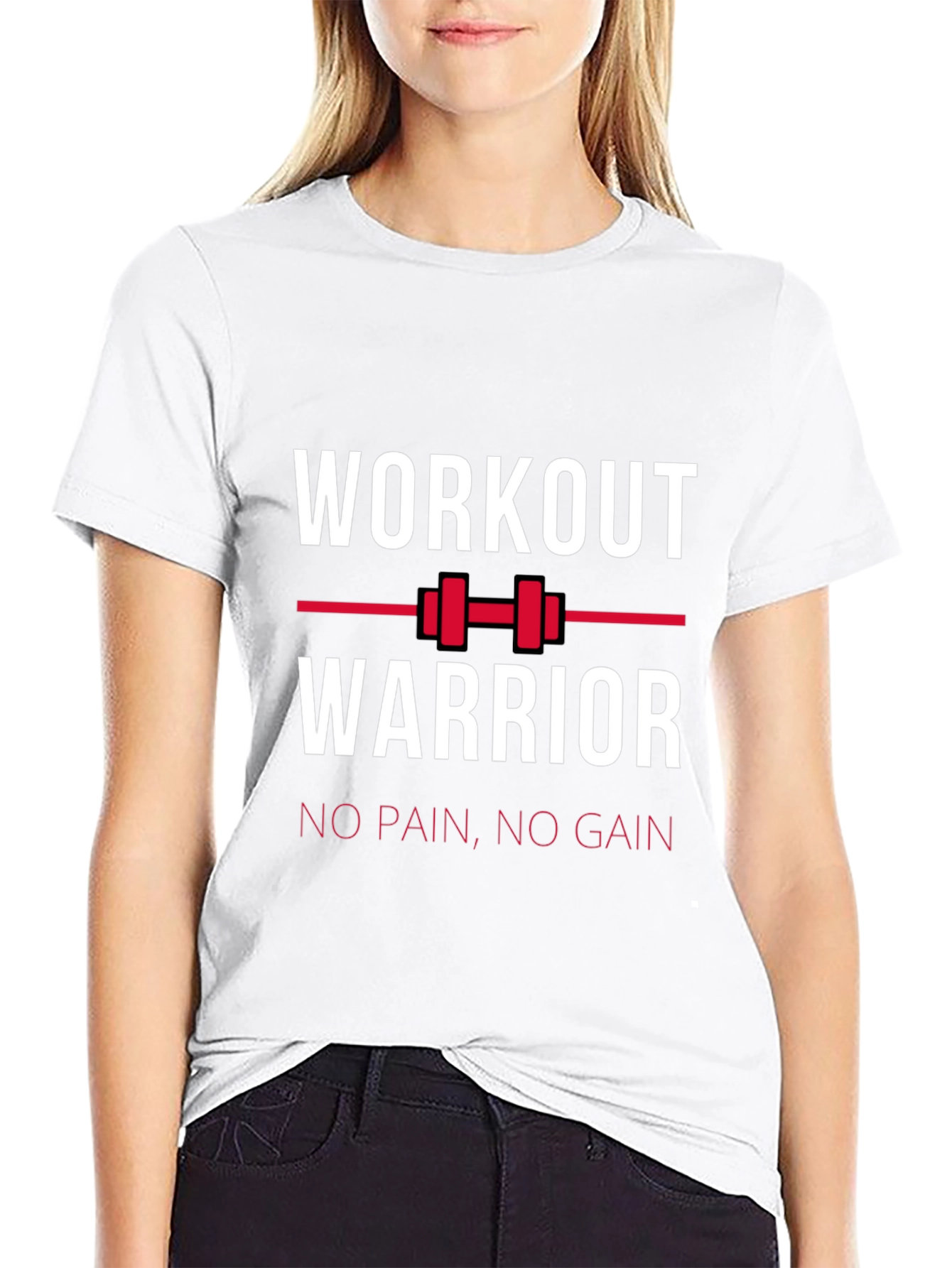 Workout Warrior Graphic Tee - Black