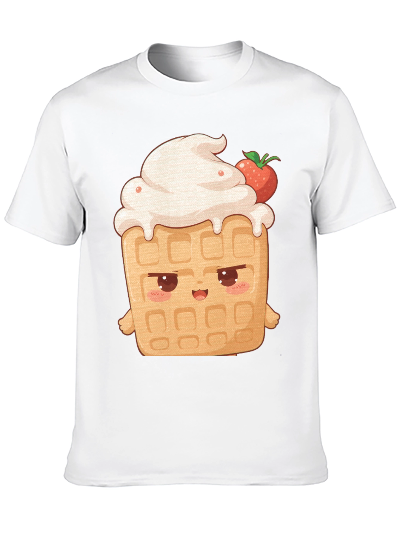 Kawaii Waffle T-Shirt - Sweet Treat Style