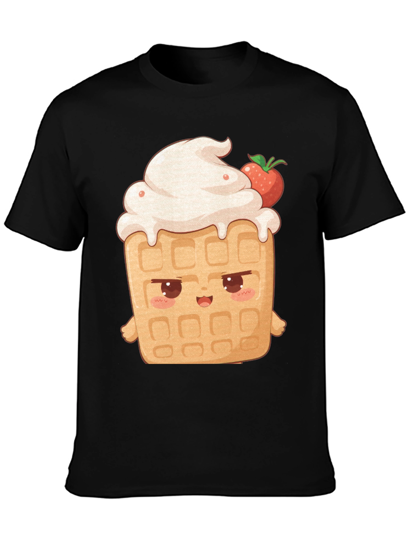 Kawaii Waffle T-Shirt - Sweet Treat Style