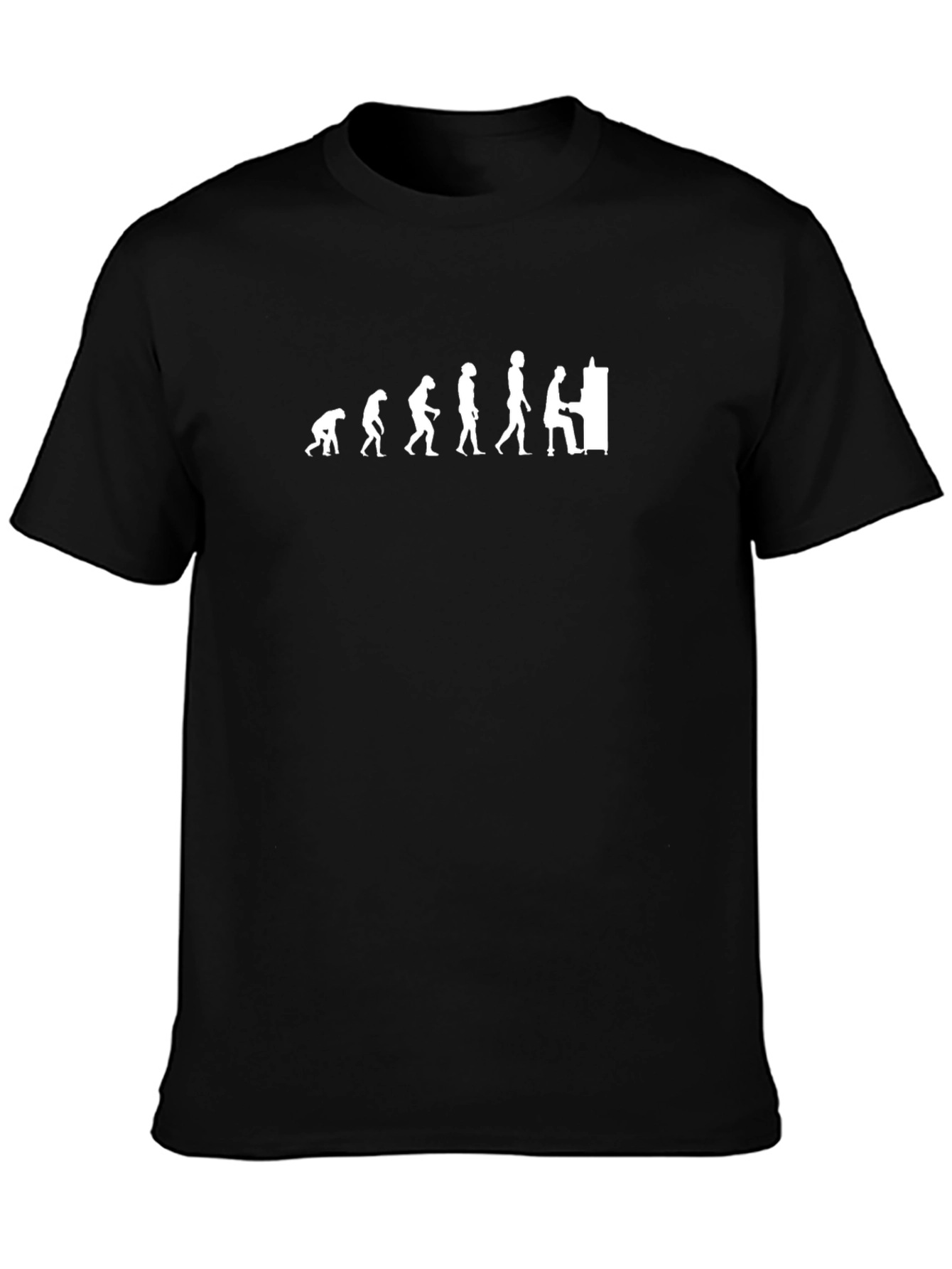 Evolution of Pianist Black T-Shirt