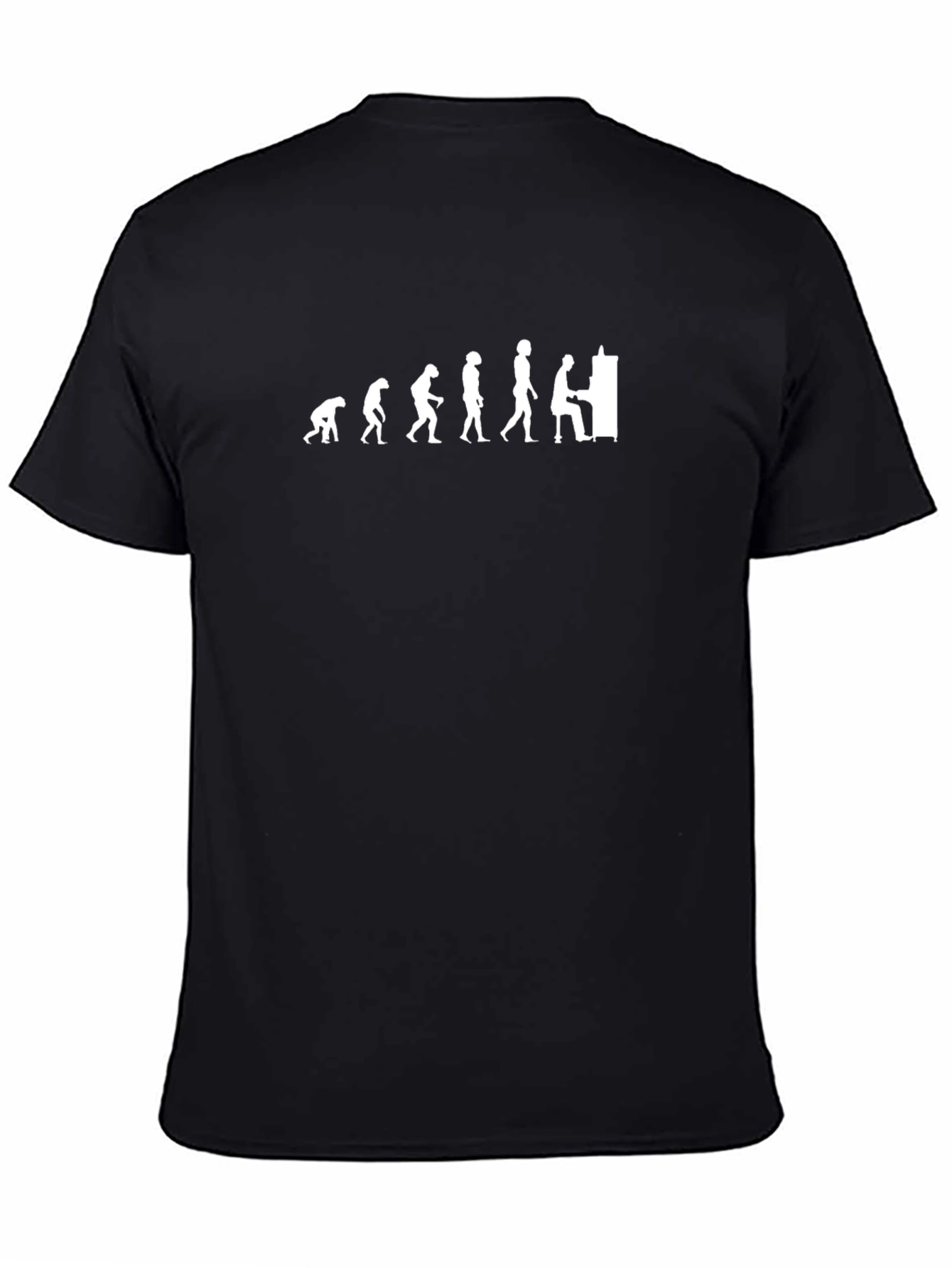 Evolution of Pianist Black T-Shirt
