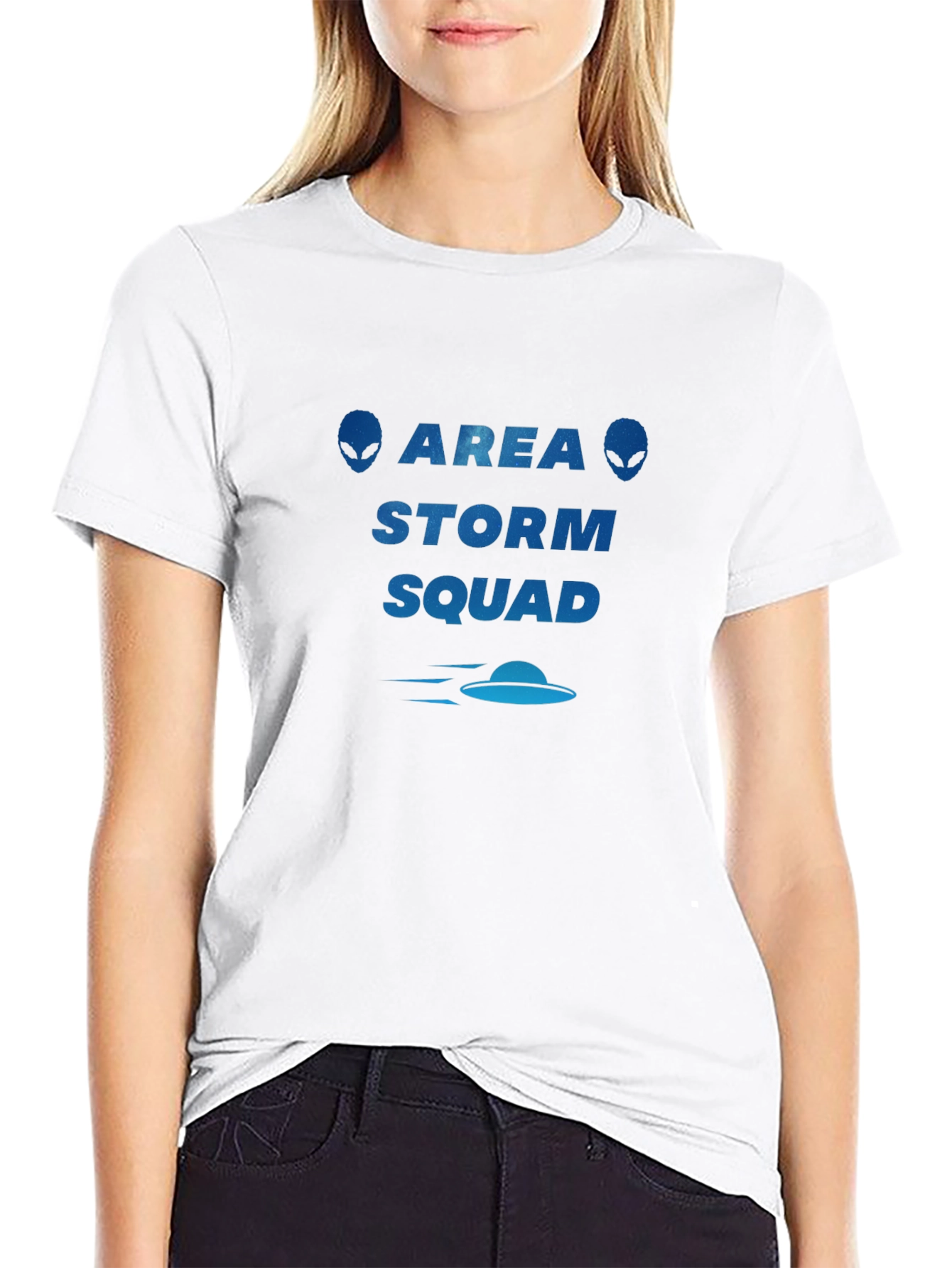 Area Storm Squad T-Shirt Alien UFO Graphic Tee