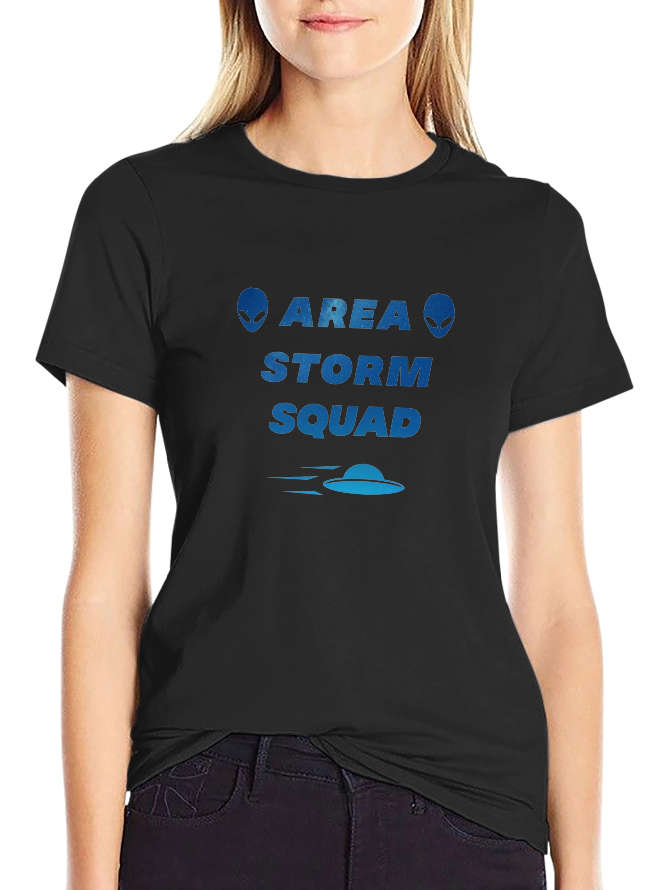 Area Storm Squad T-Shirt Alien UFO Graphic Tee