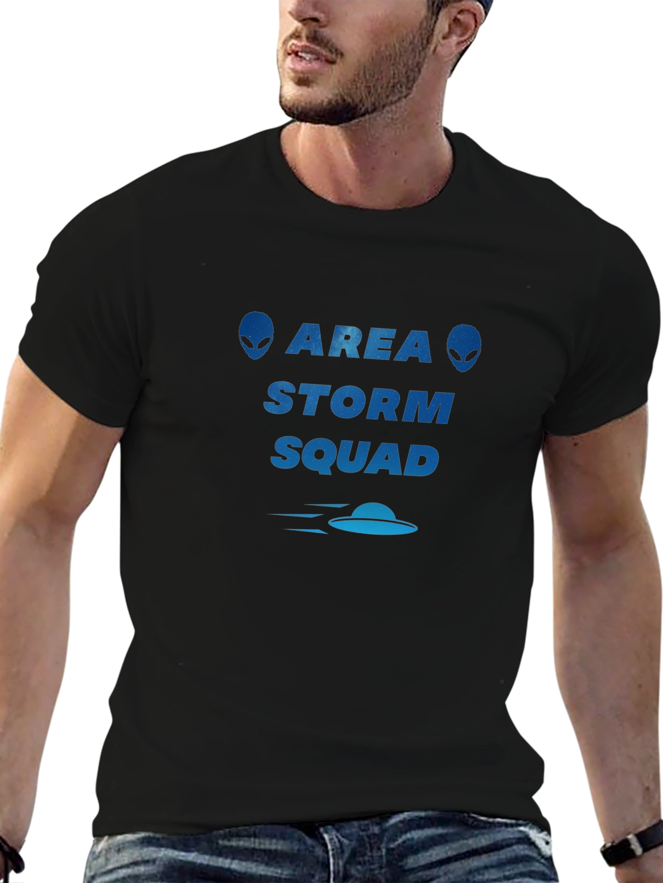 Area Storm Squad T-Shirt Alien UFO Graphic Tee