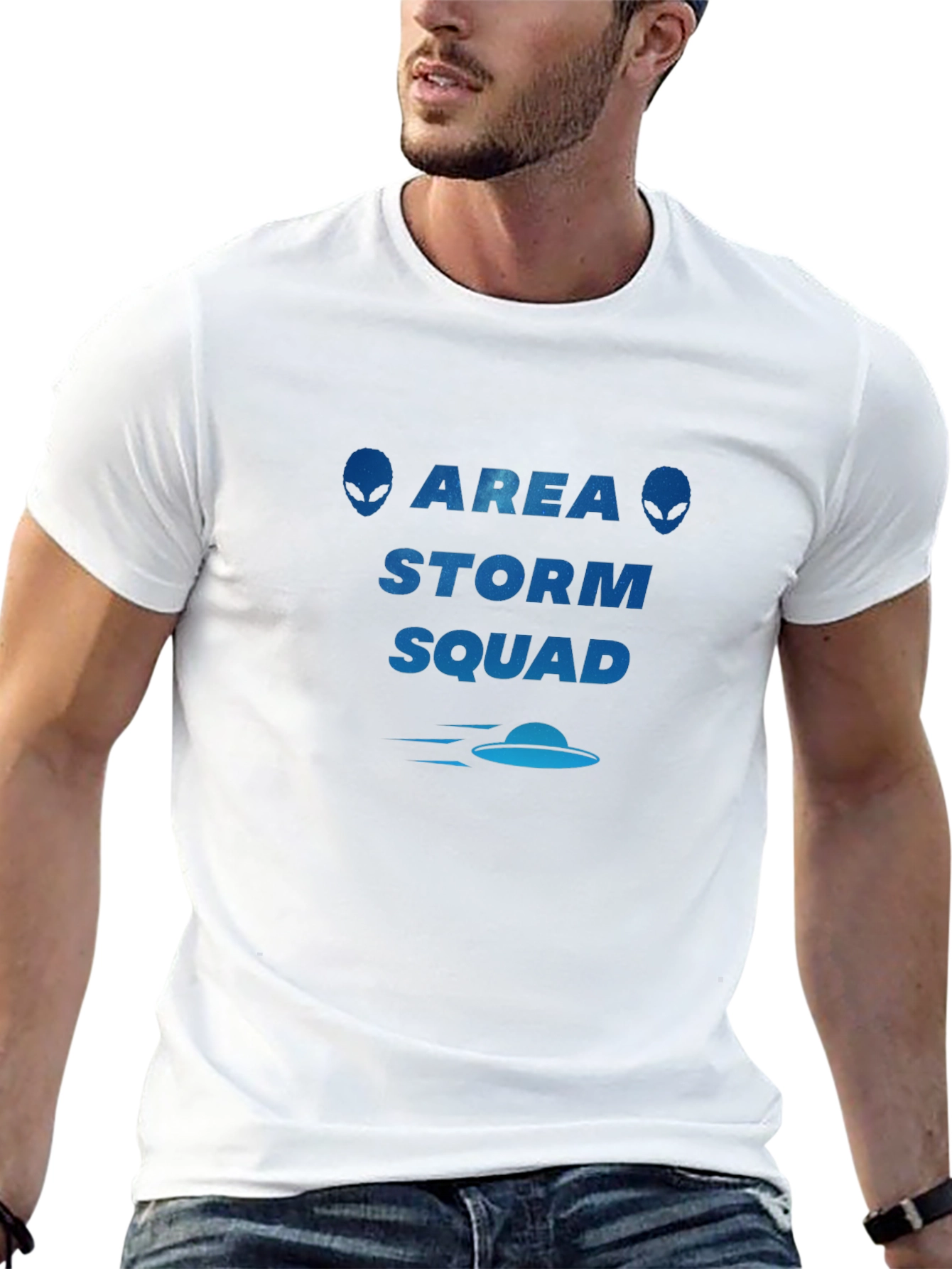 Area Storm Squad T-Shirt Alien UFO Graphic Tee