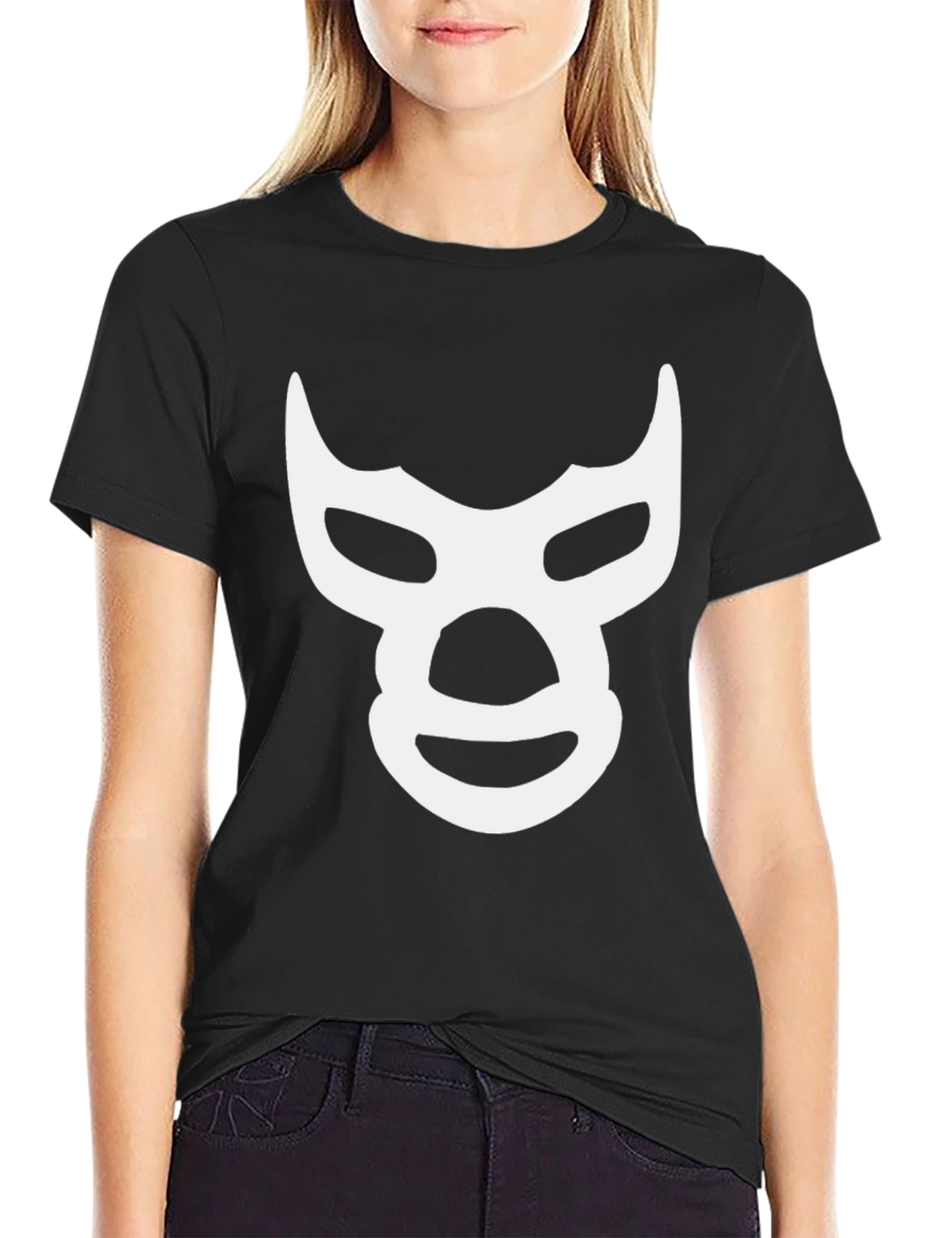 Lucha Libre Mask T-Shirt - Black Wrestling