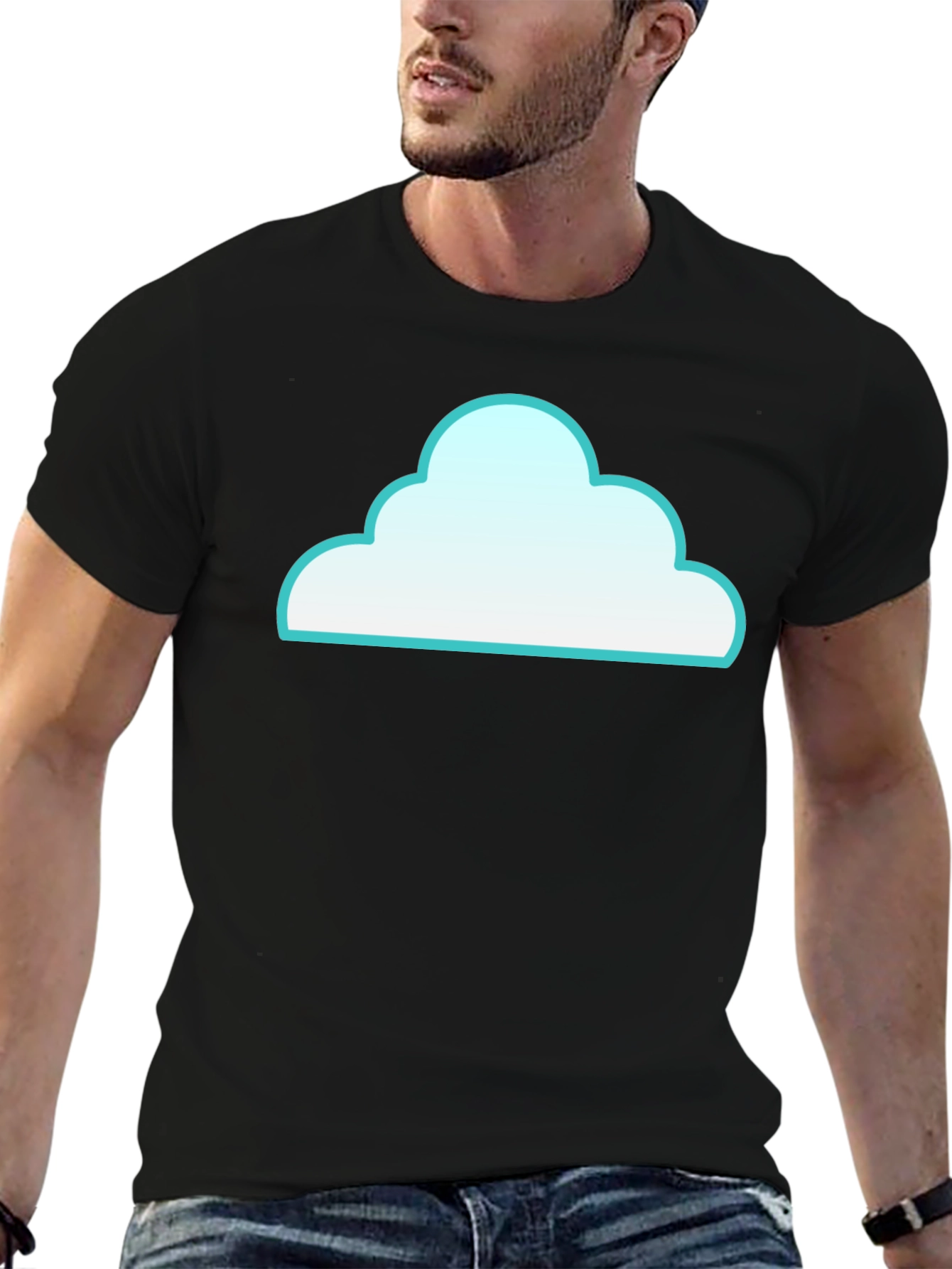 Cloud Graphic Black T-Shirt