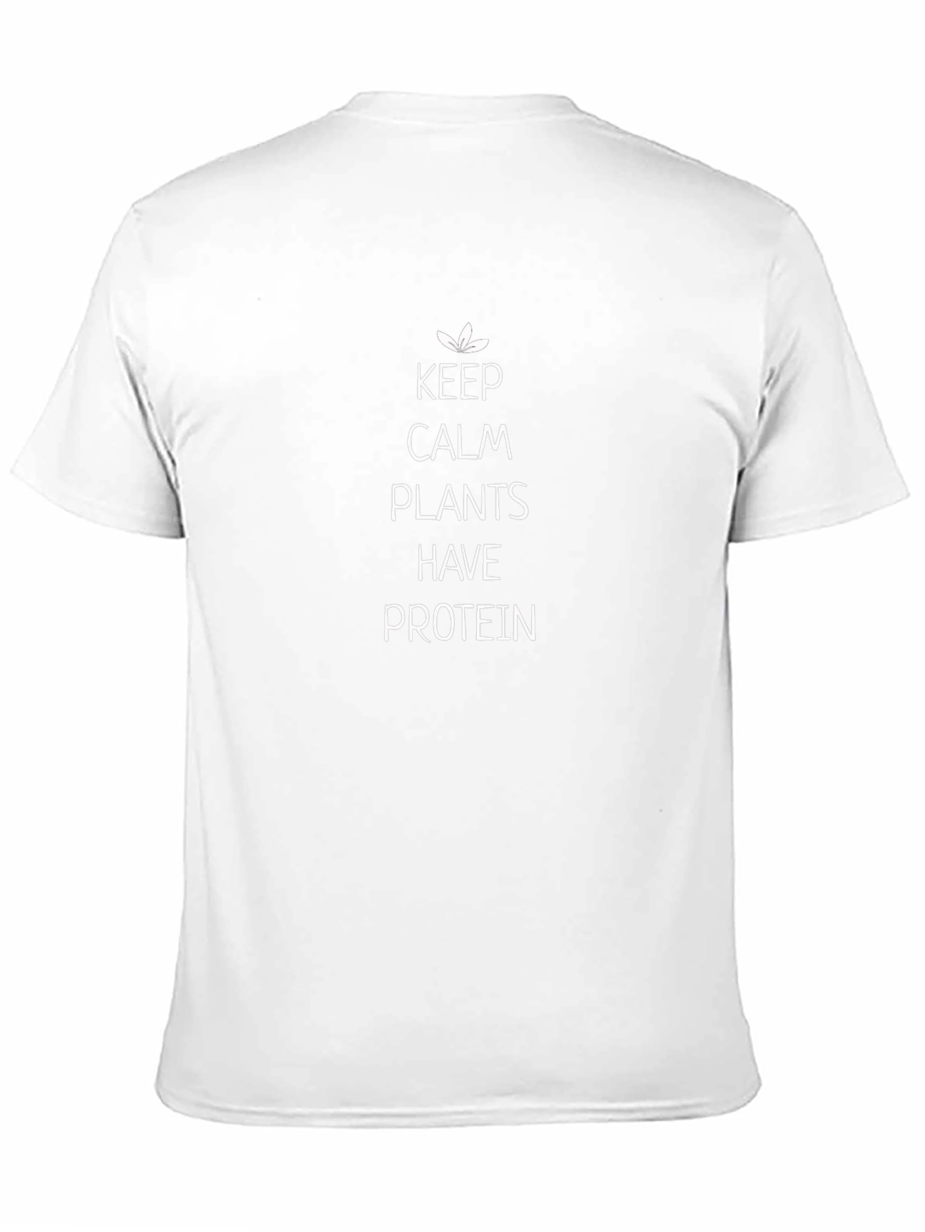 Keep Calm Plants Have Protein Black T-Shirt