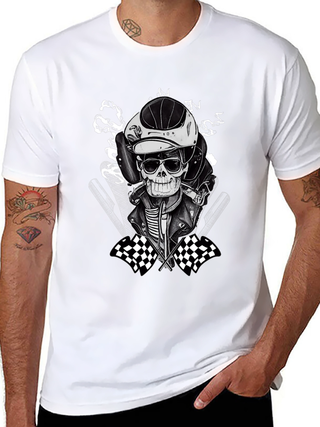Racer Skeleton Graphic Tee
