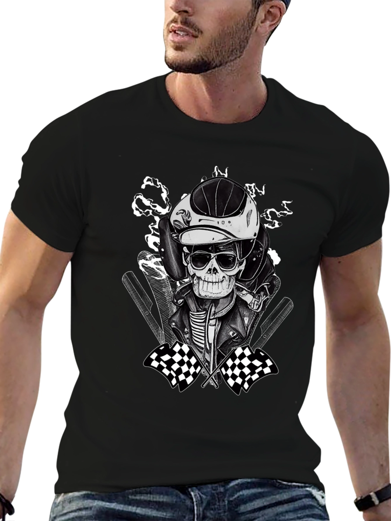 Racer Skeleton Graphic Tee
