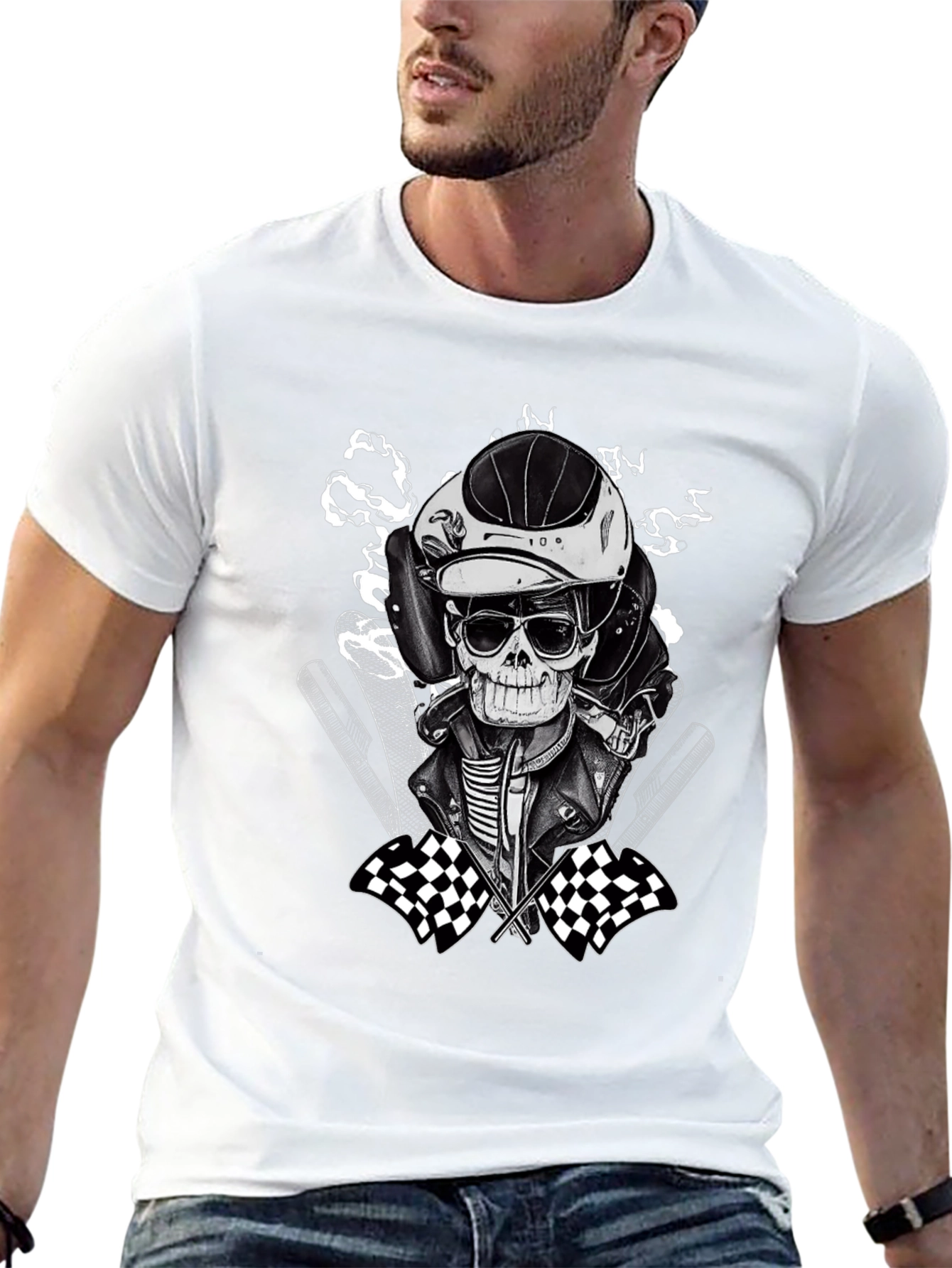Racer Skeleton Graphic Tee