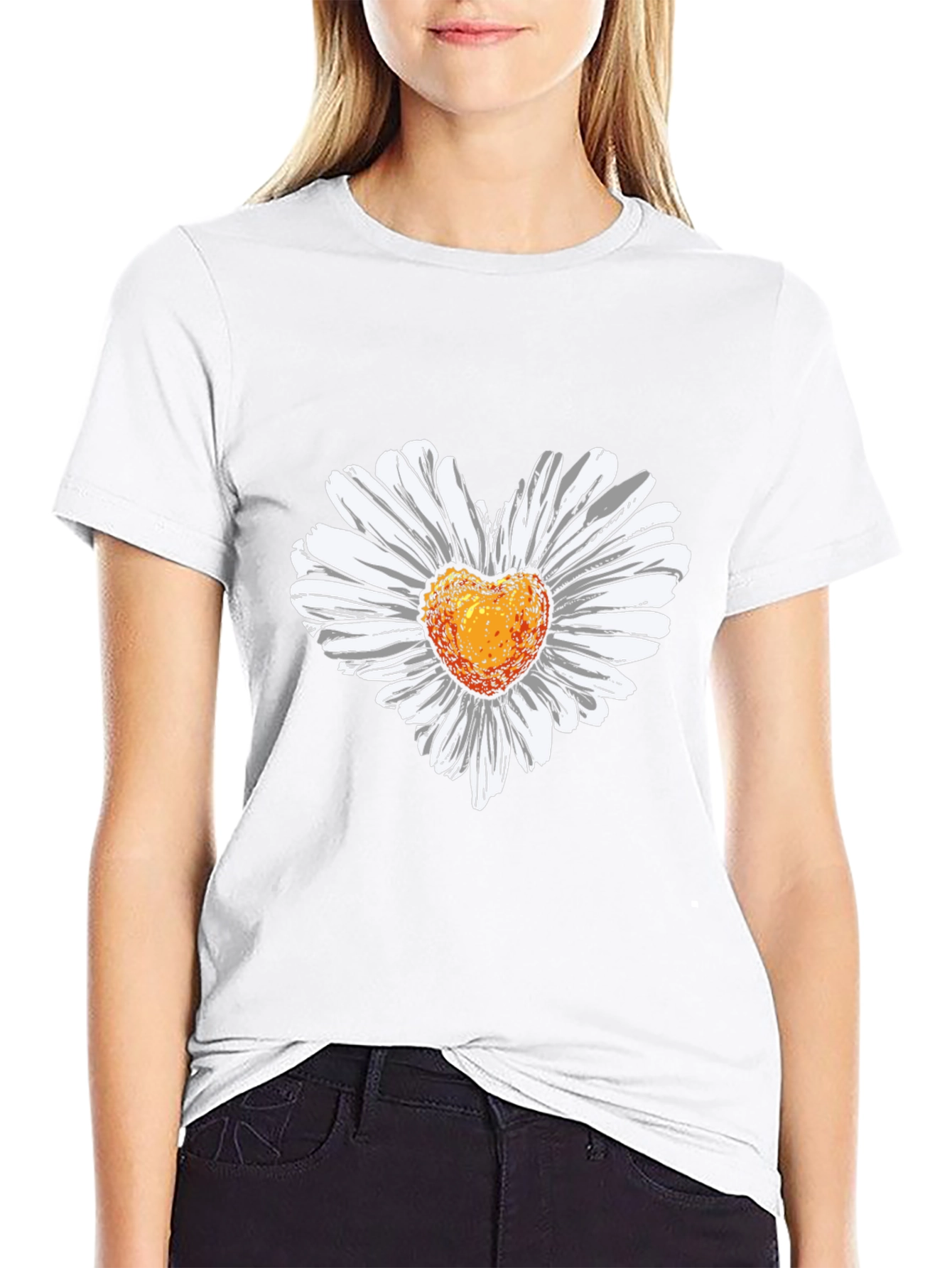 Daisy Heart Graphic T-Shirt
