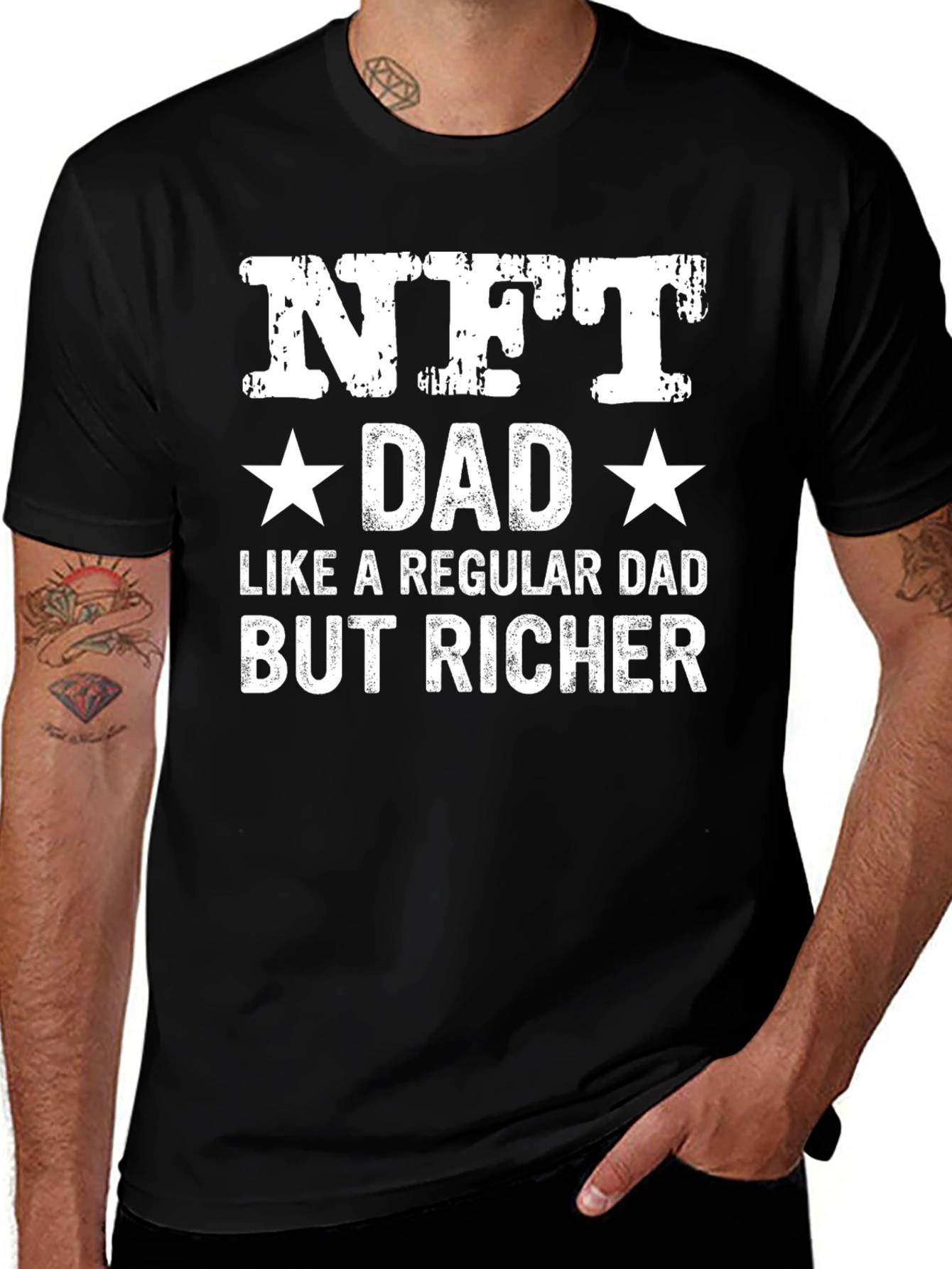 NFT Dad Graphic Tee - Crypto Rich Dad Shirt
