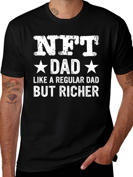 NFT Dad Graphic Tee - Crypto Rich Dad Shirt