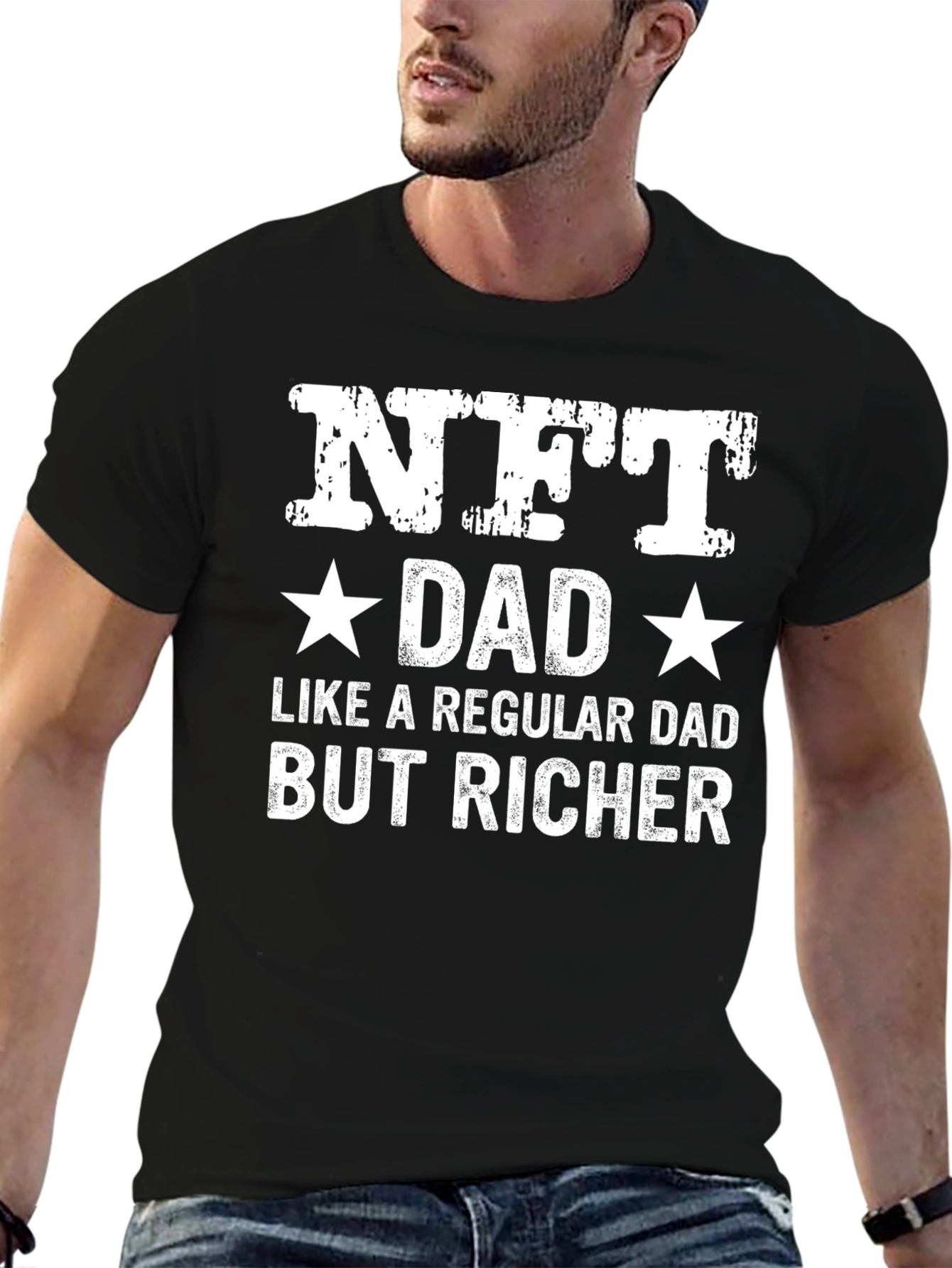 NFT Dad Graphic Tee - Crypto Rich Dad Shirt