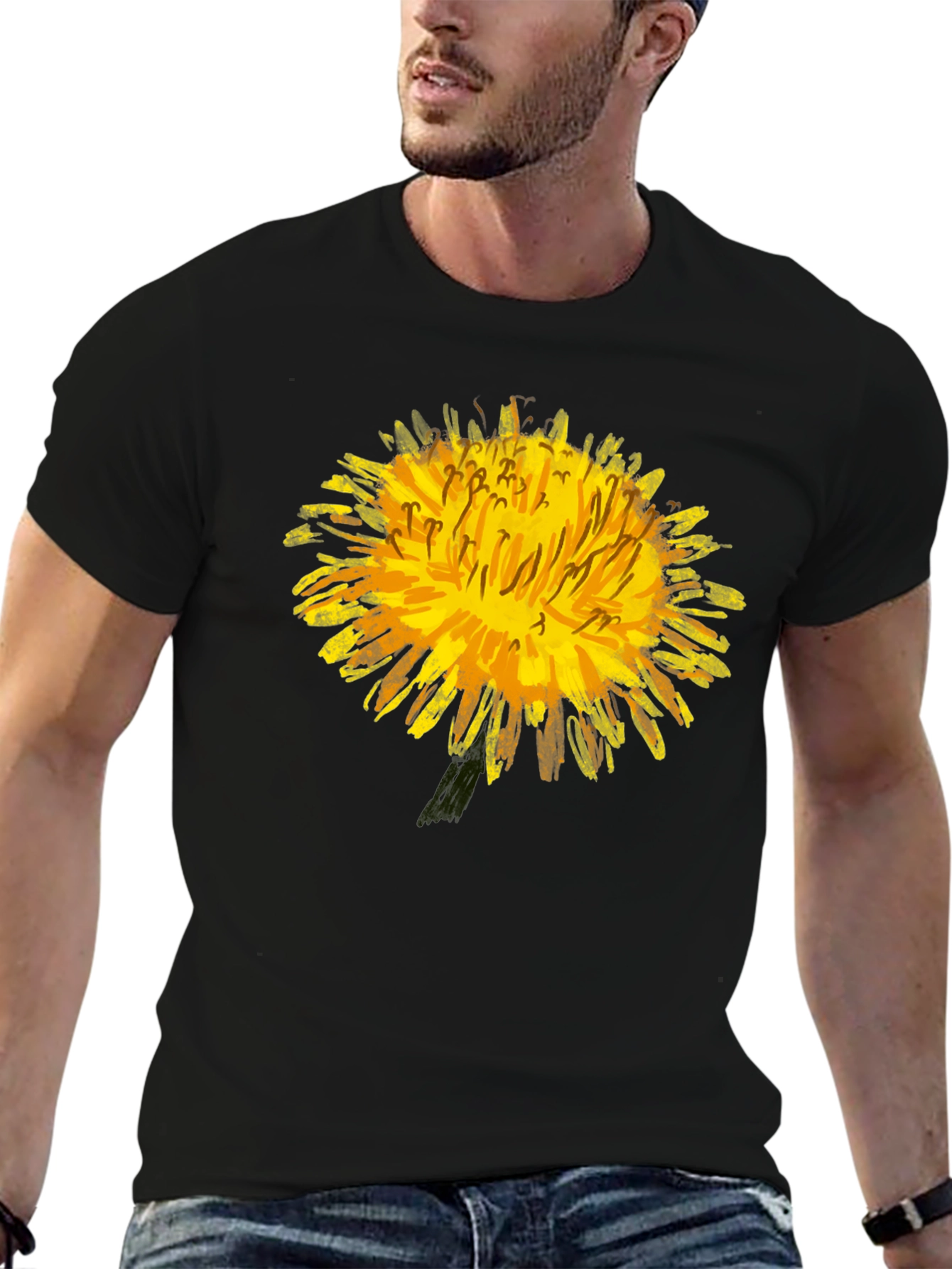 Dandelion Graphic T-Shirt - Bold Floral Tee