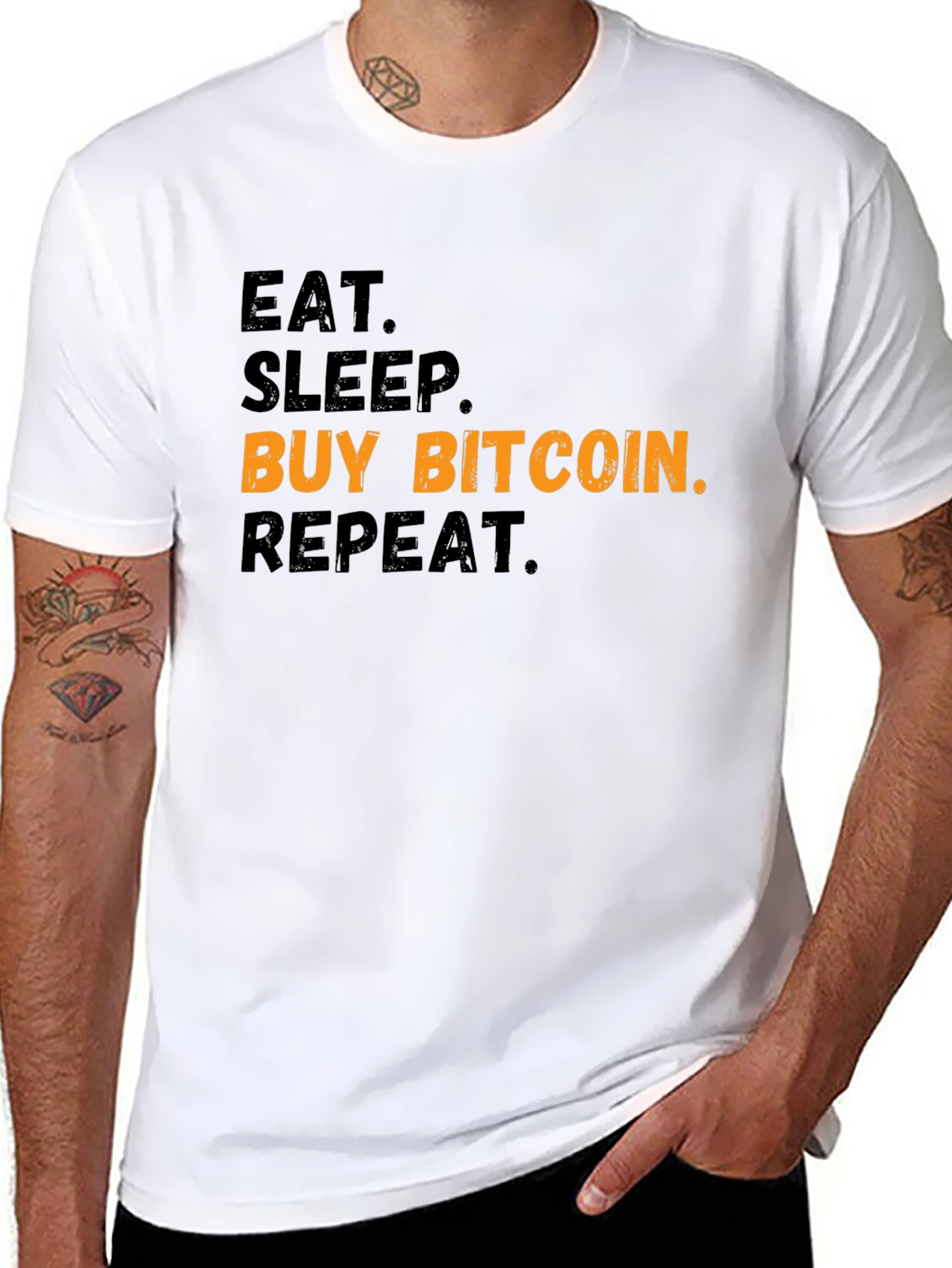 Eat Sleep Buy Bitcoin Repeat Black T-Shirt