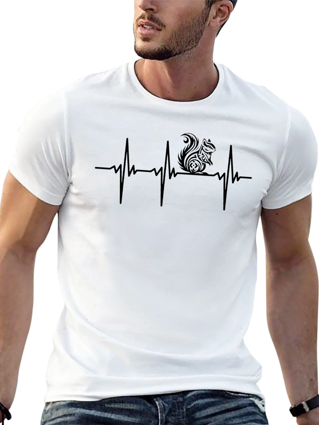 Squirrel Heartbeat T-Shirt - Unique Graphic Tee