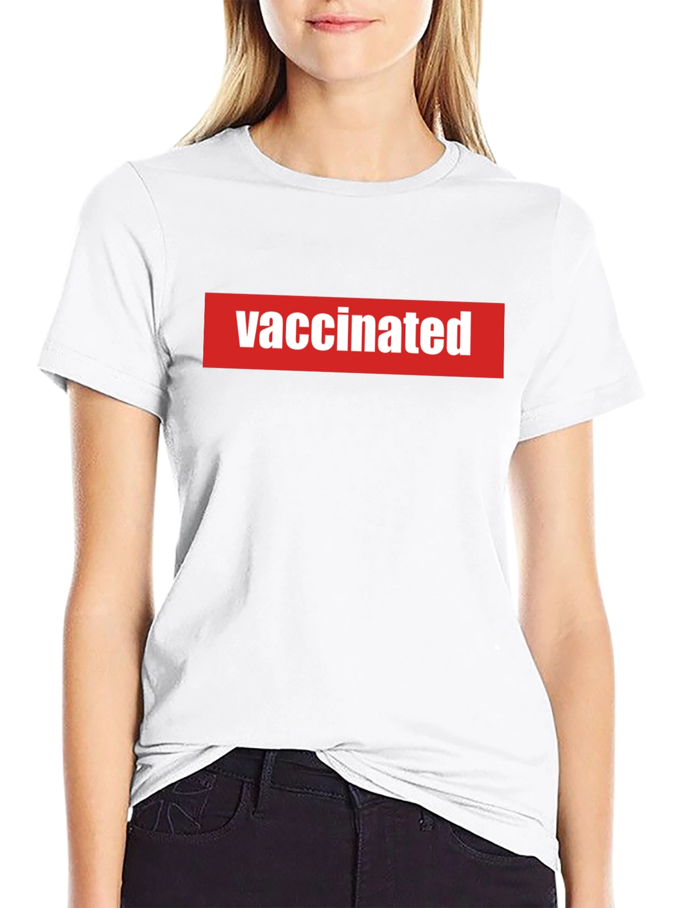 Vaccinated Black T-Shirt - Show Your Status!