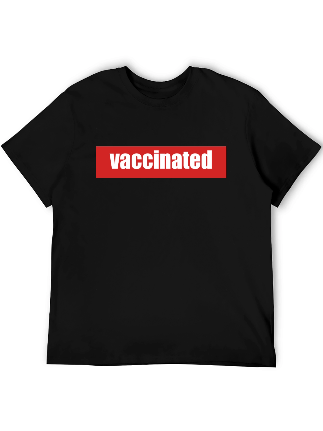 Vaccinated Black T-Shirt - Show Your Status!