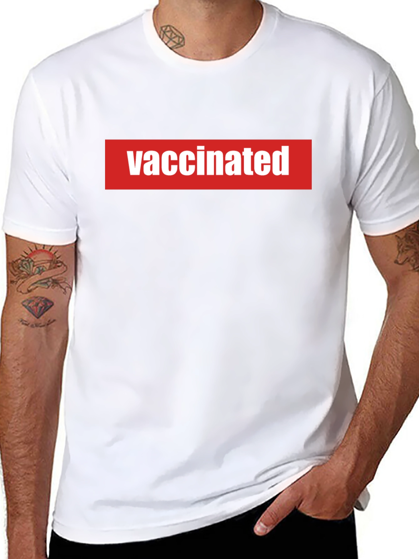 Vaccinated Black T-Shirt - Show Your Status!