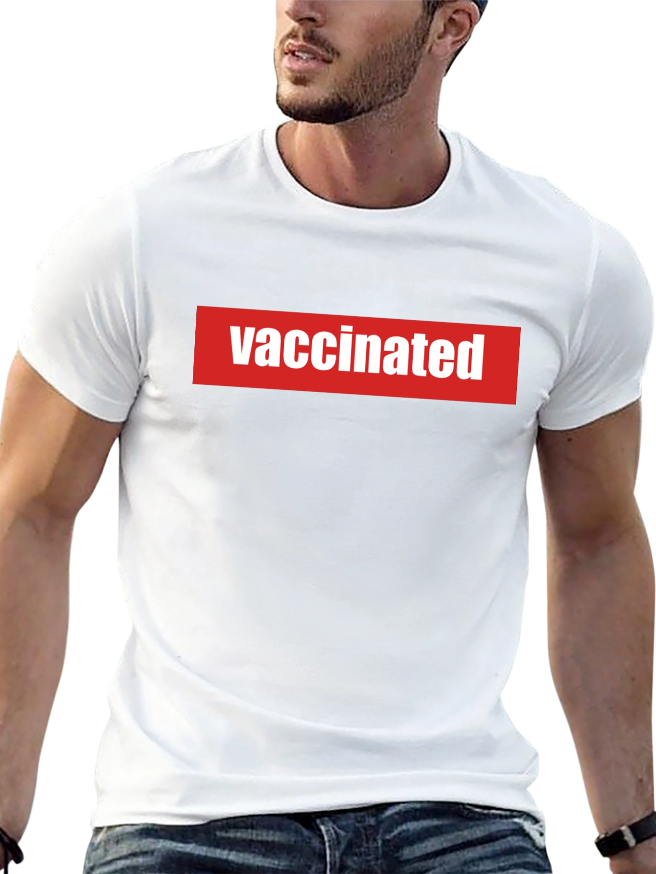 Vaccinated Black T-Shirt - Show Your Status!