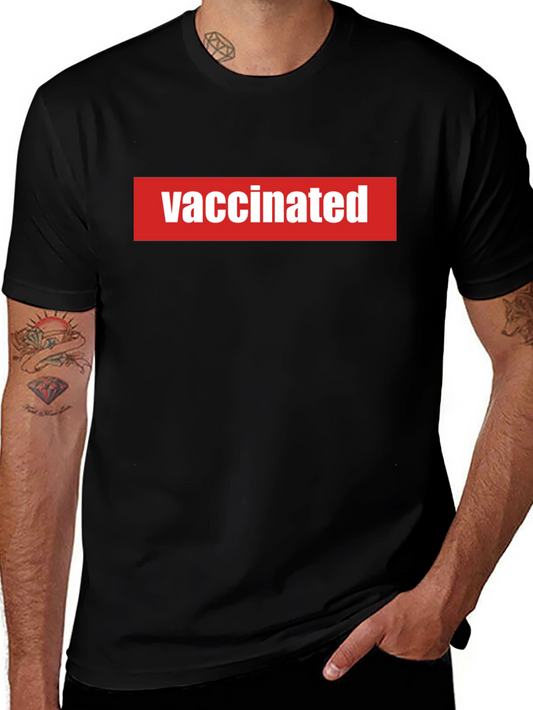 Vaccinated Black T-Shirt - Show Your Status!