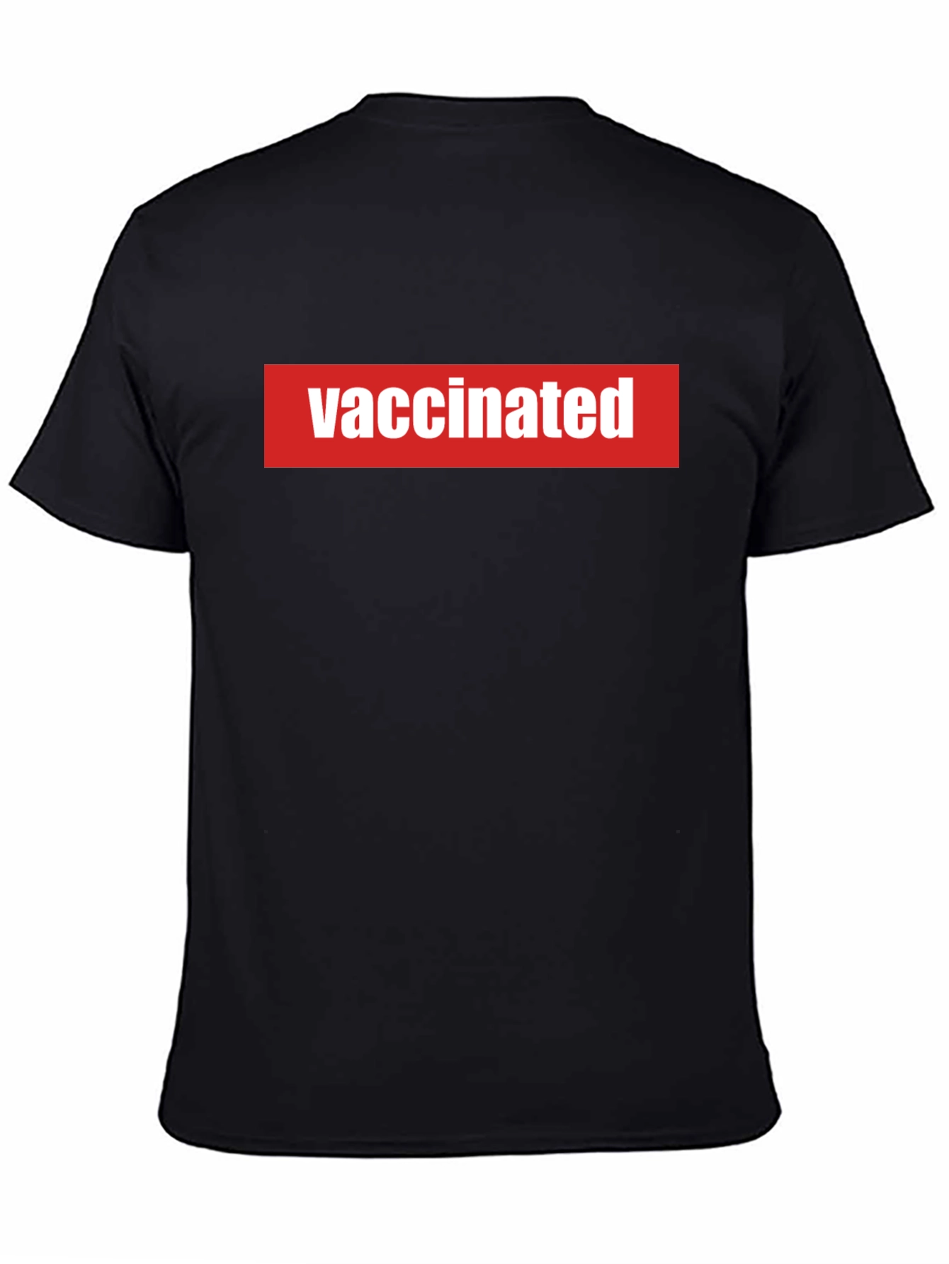Vaccinated Black T-Shirt - Show Your Status!