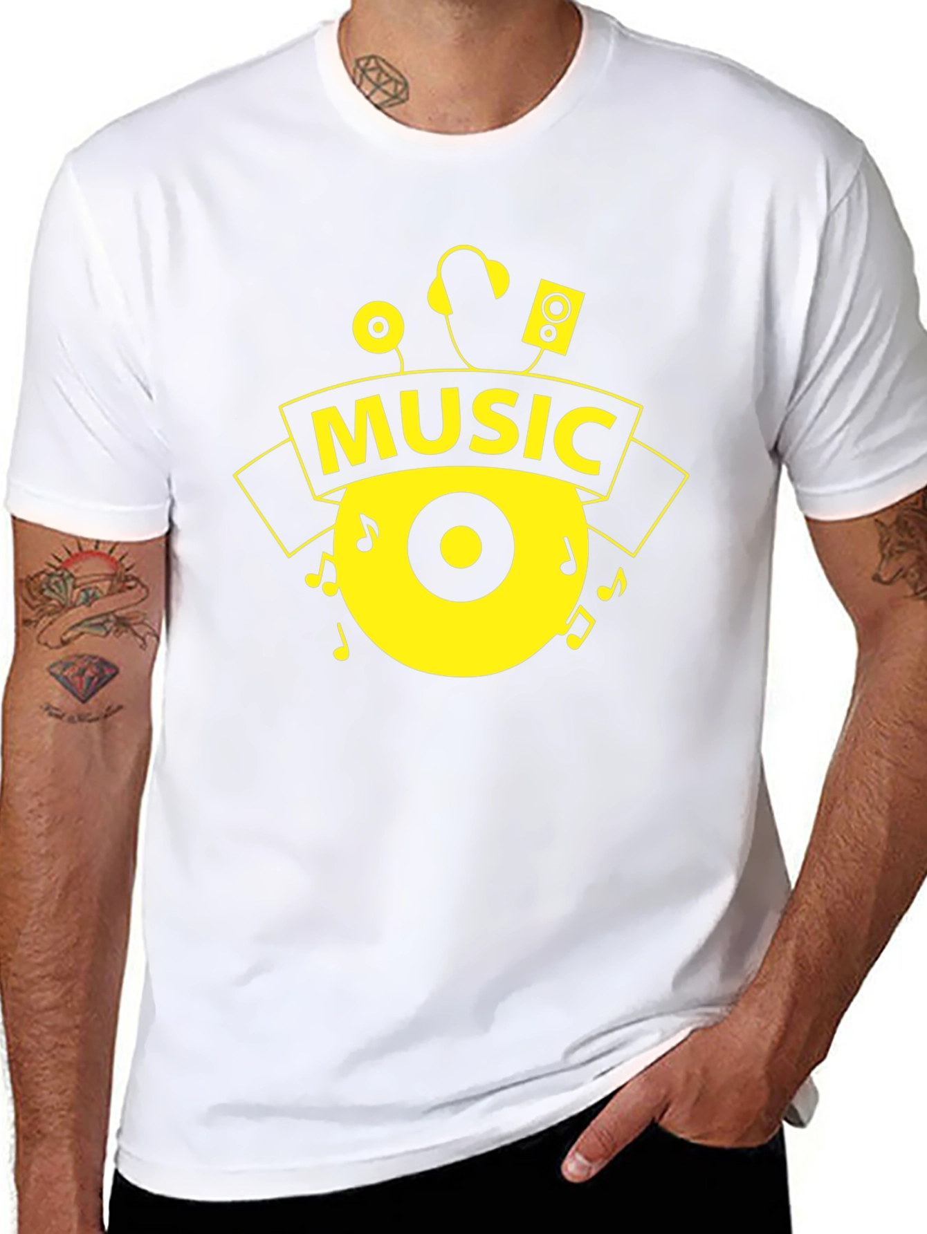 Music Lover Graphic Tee - Stylish Black T-Shirt
