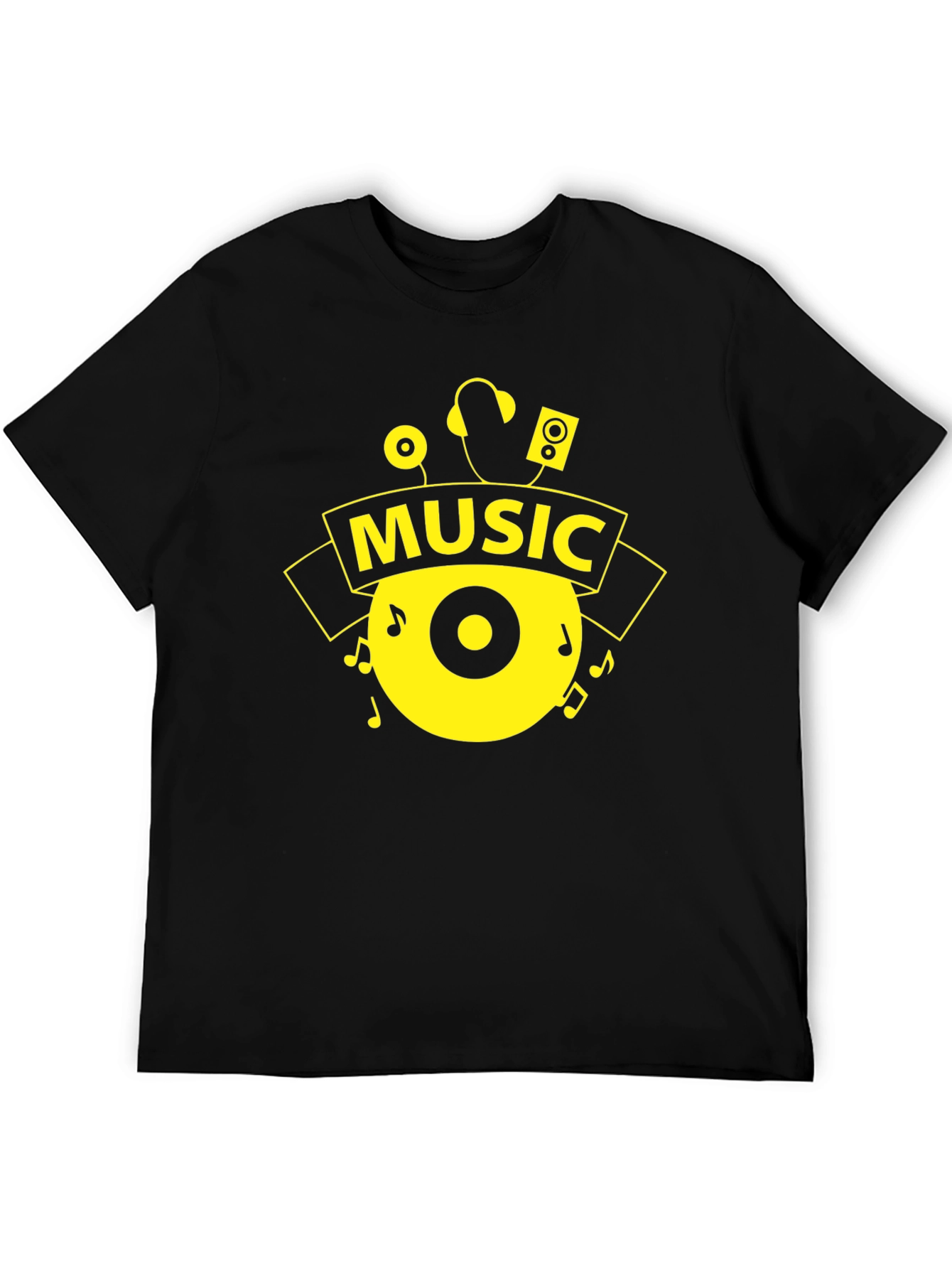 Music Lover Graphic Tee - Stylish Black T-Shirt