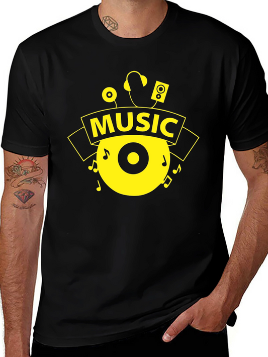 Music Lover Graphic Tee - Stylish Black T-Shirt