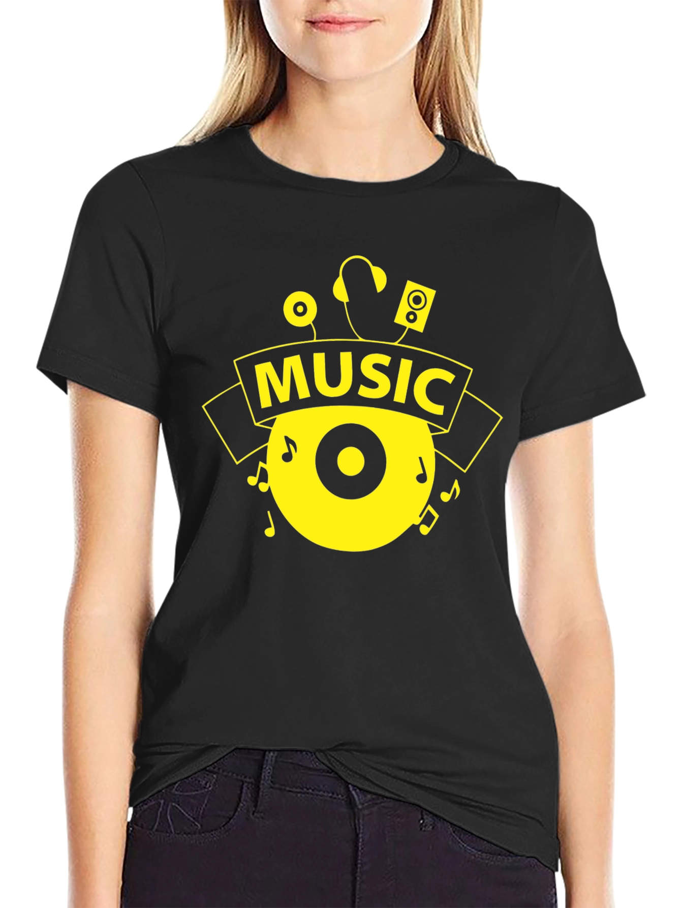 Music Lover Graphic Tee - Stylish Black T-Shirt