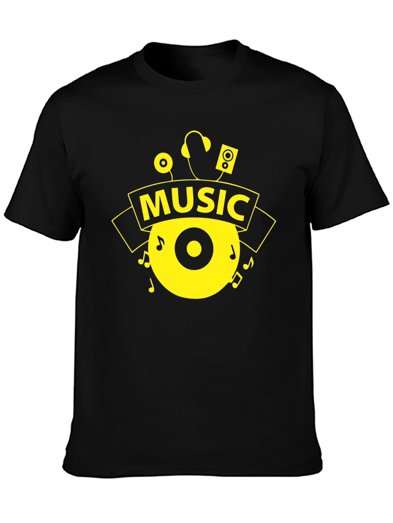 Music Lover Graphic Tee - Stylish Black T-Shirt