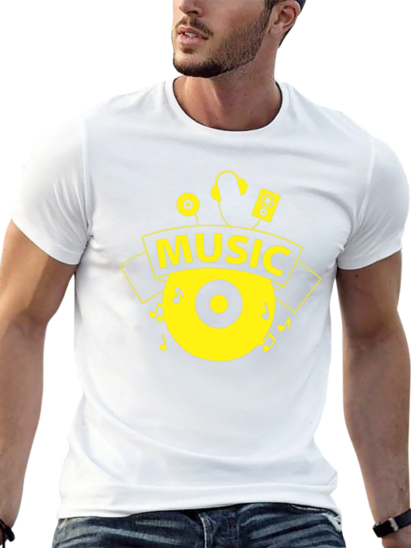 Music Lover Graphic Tee - Stylish Black T-Shirt