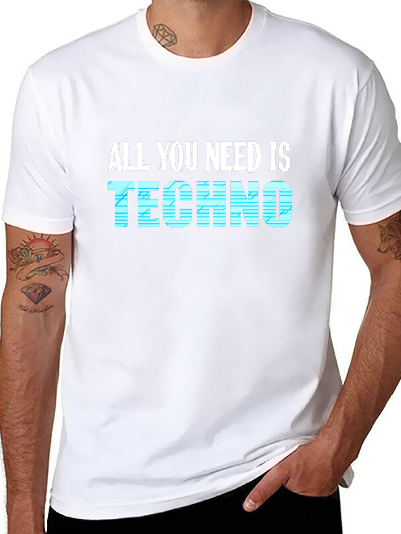 All You Need Is Techno Black T-Shirt