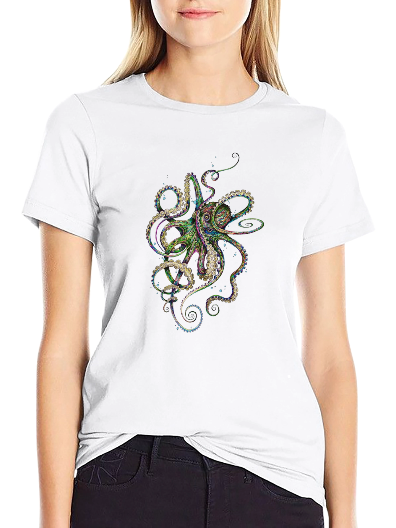 Octopus Graphic Tee - Mens Black T-Shirt