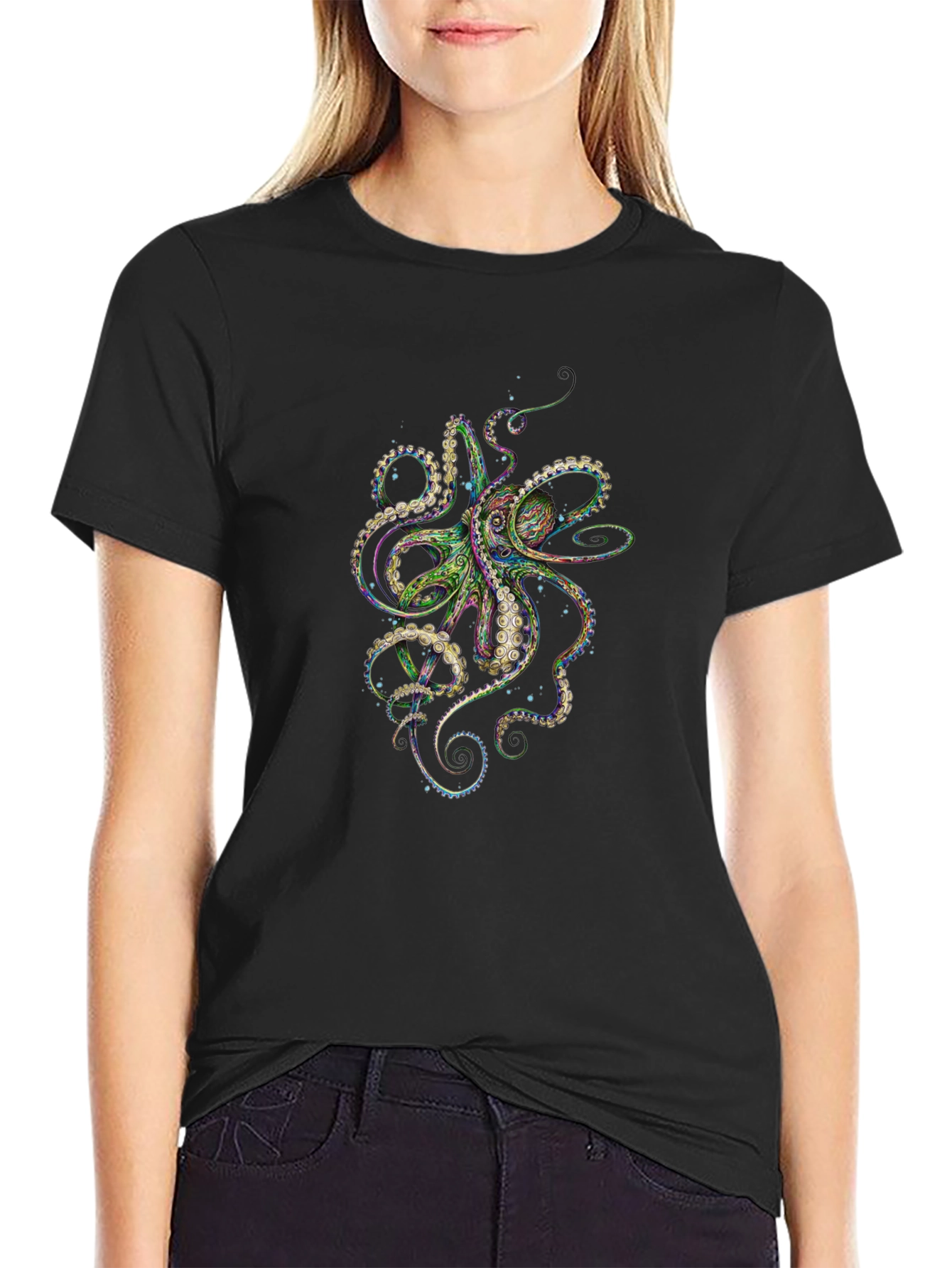 Octopus Graphic Tee - Mens Black T-Shirt