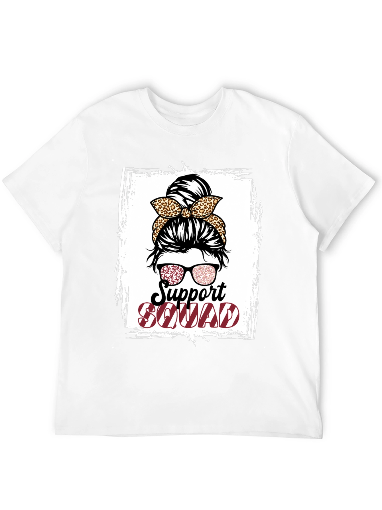 Support Squad Messy Bun T-Shirt