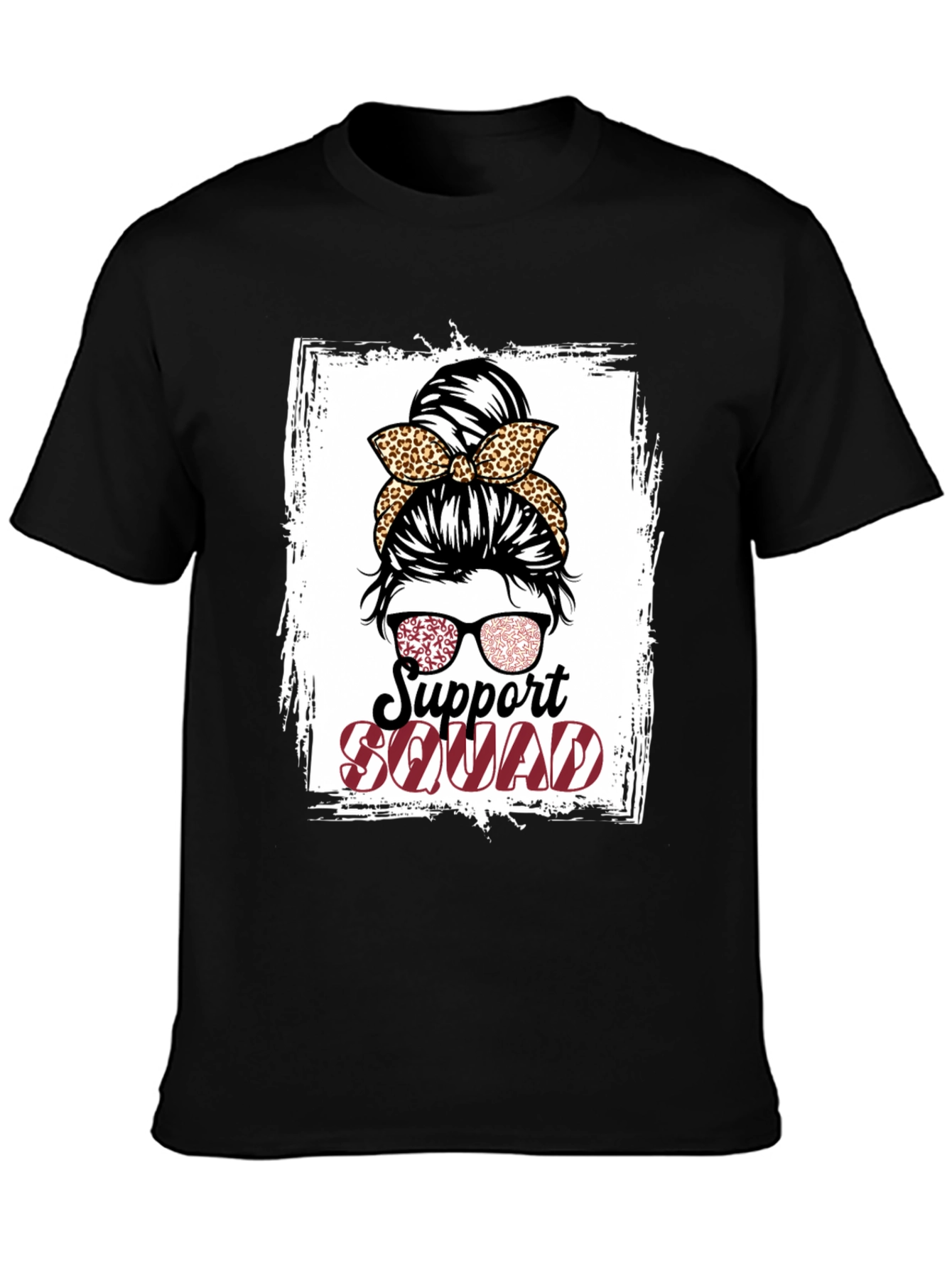 Support Squad Messy Bun T-Shirt
