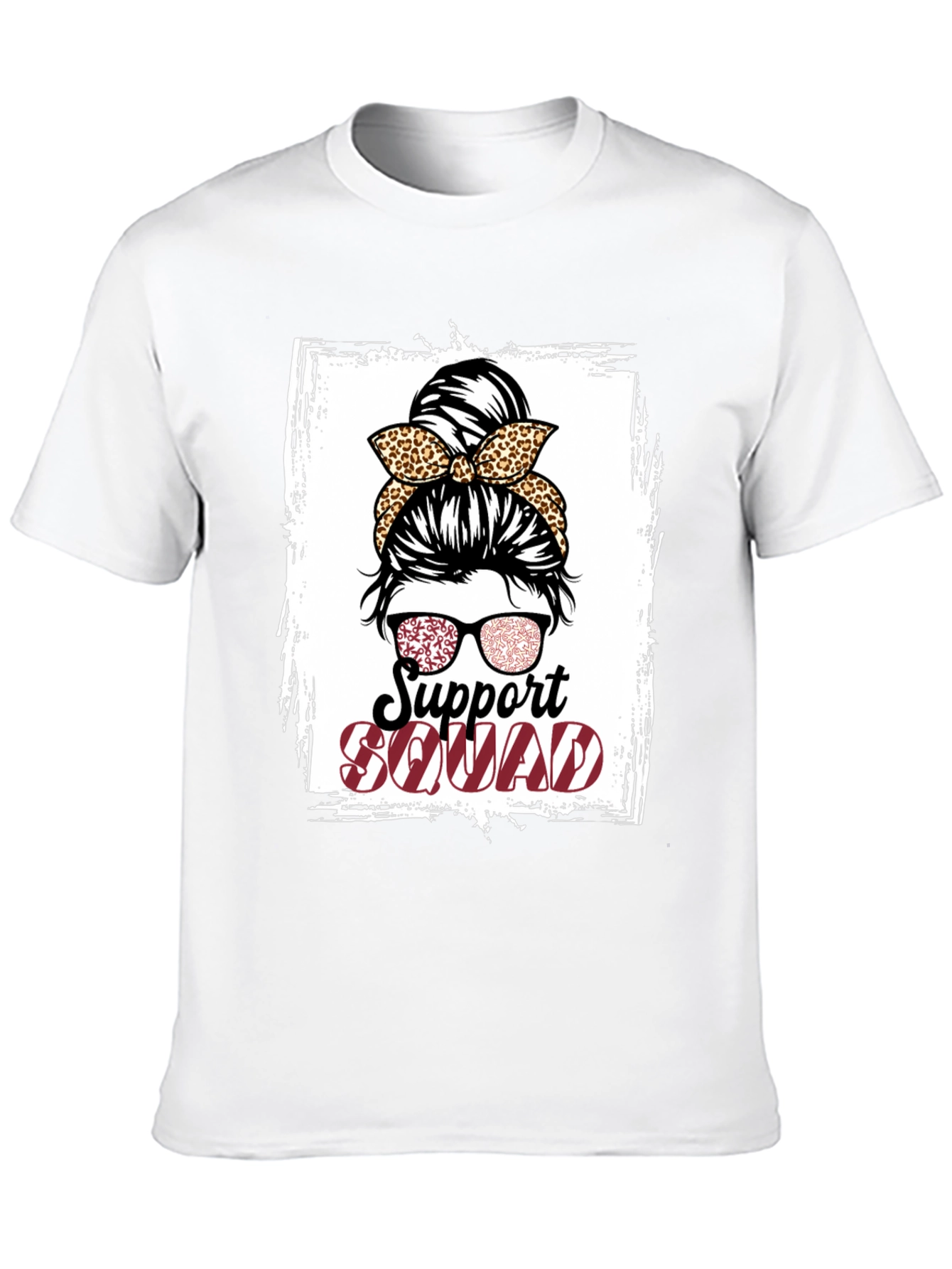 Support Squad Messy Bun T-Shirt