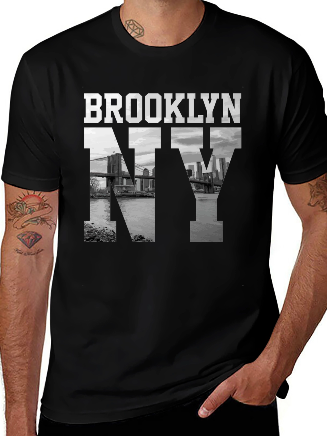 Brooklyn NY Graphic Tee - Black