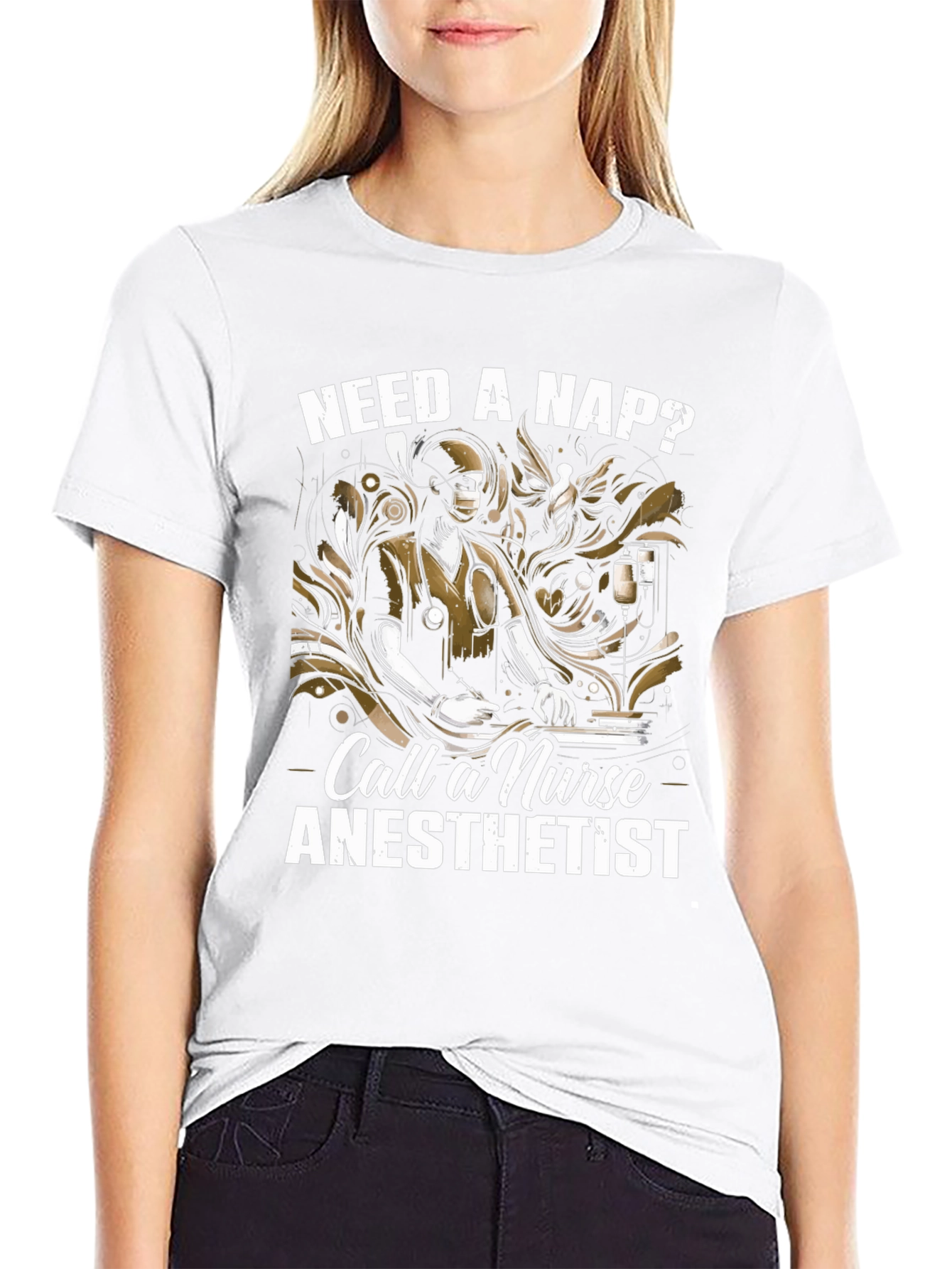 Need a Nap? Nurse Anesthetist Black T-Shirt