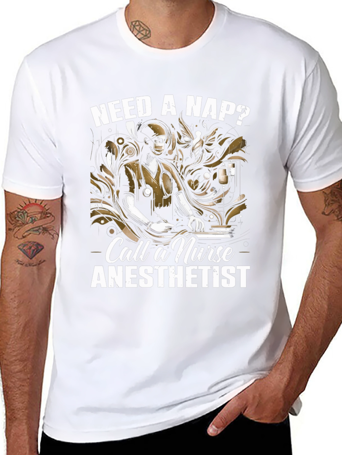 Need a Nap? Nurse Anesthetist Black T-Shirt