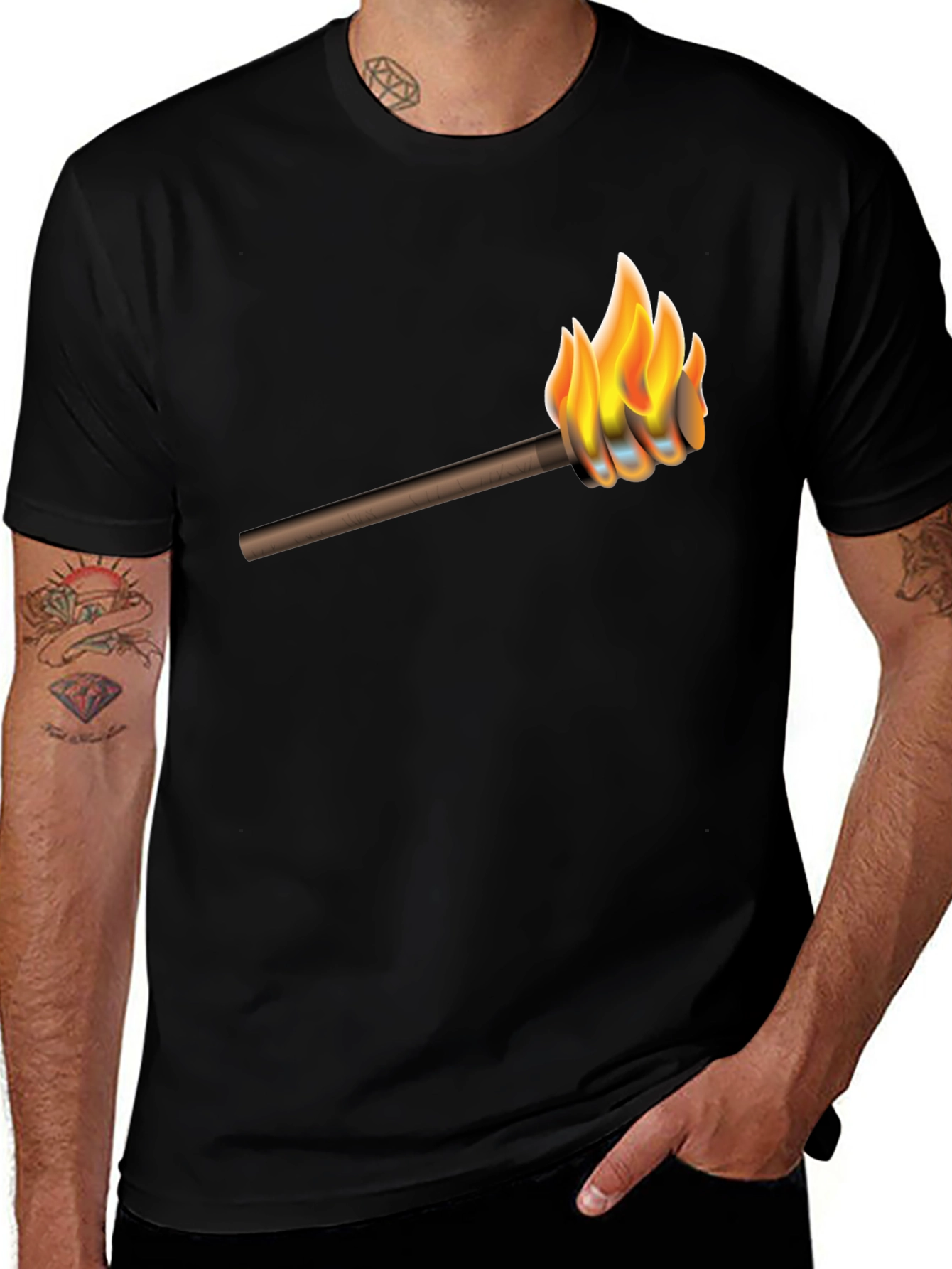 Torchbearer Graphic Tee - Mens Black T-Shirt